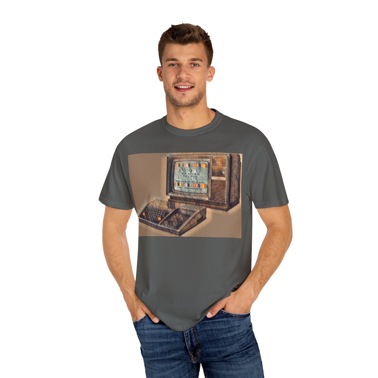 TI 99/4A Home Computer T-Shirt | Sepia/Color Art | Ideal for tech enthusiasts and collectors