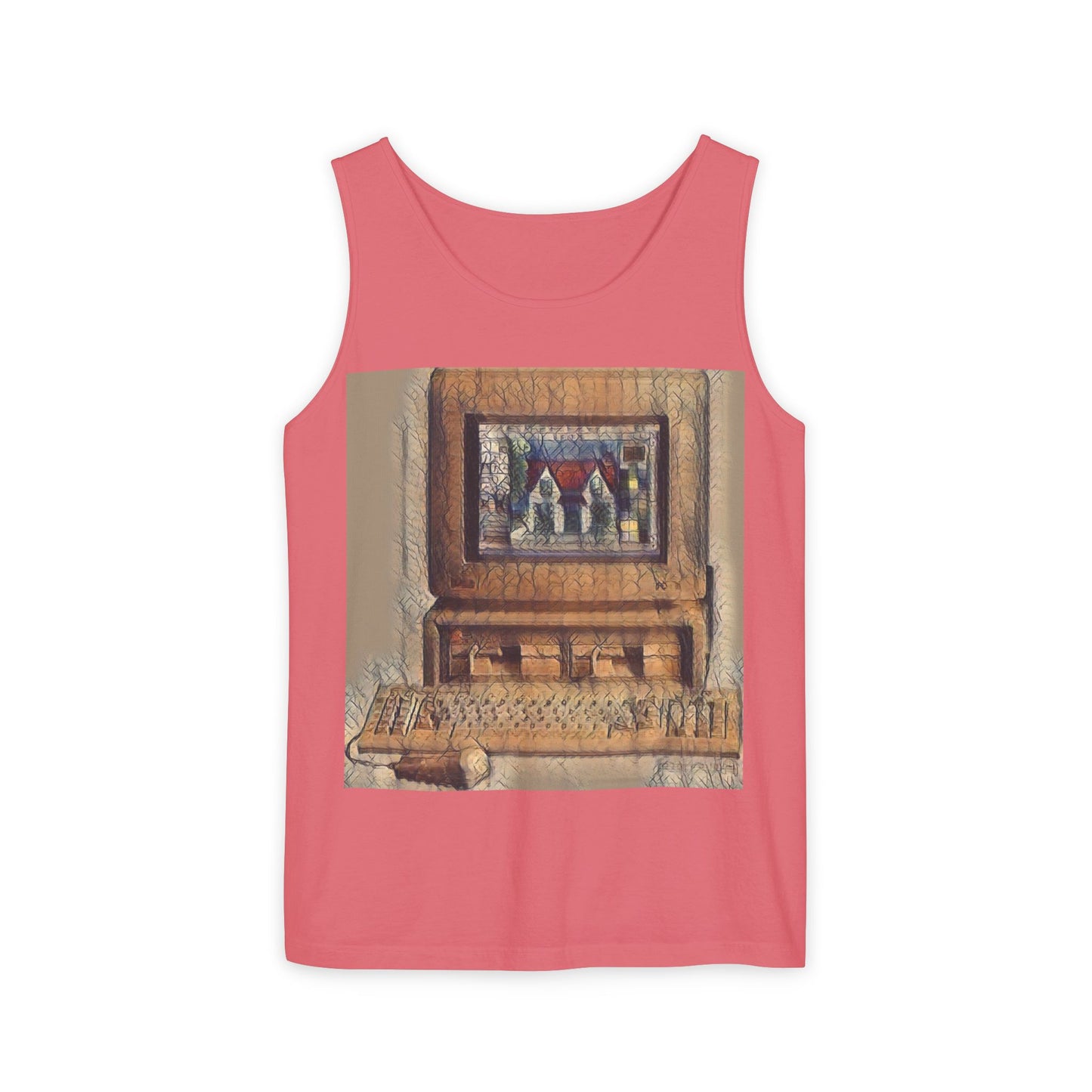 Classic business machine inspired T-Shirt | Faded Print Art | Unisex Retro Graphic Tee for Tech Lovers, Summer Fashion, Gift for Nerds, Festival Wear, 80s Style