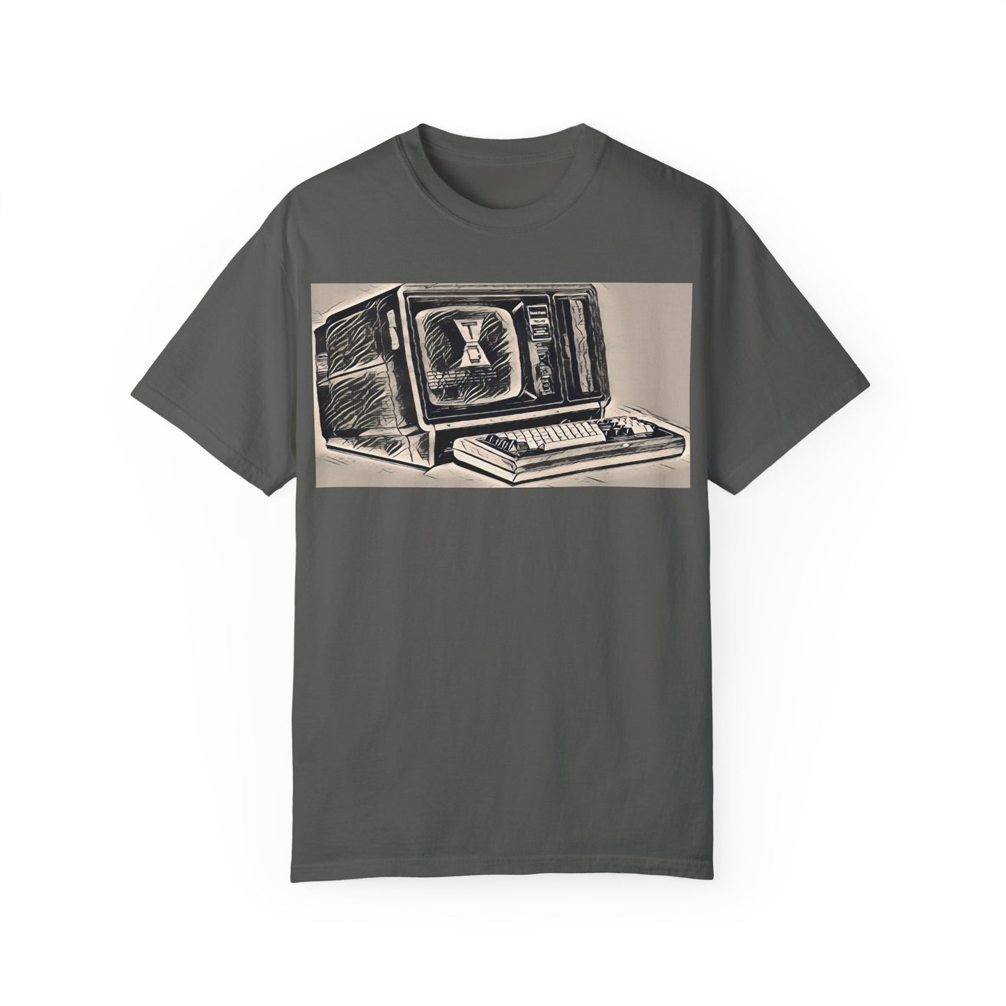 Classic Business Machine With Floppy Disk Bay T-Shirt - Ink Art Monochrome