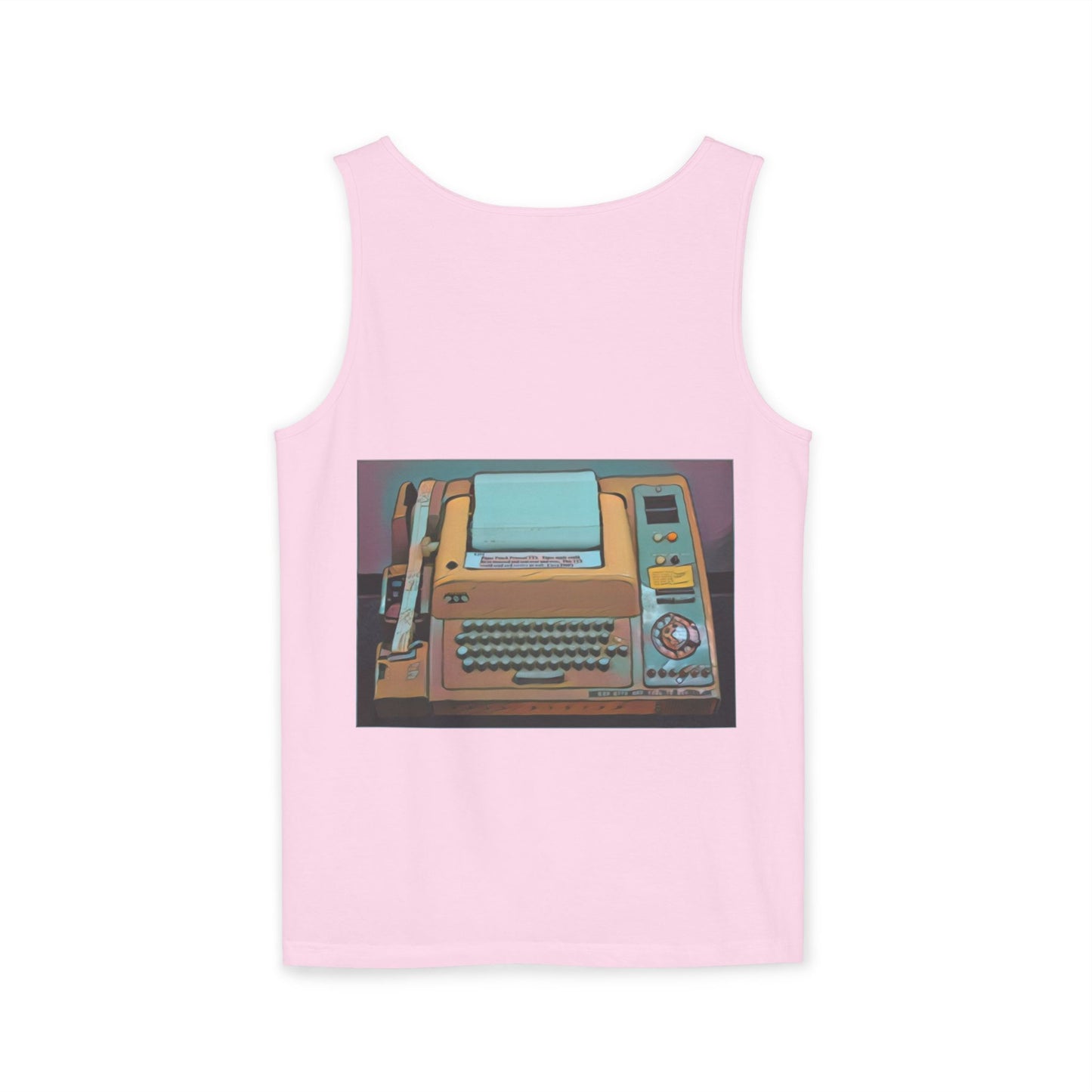 Mini Computer Inspired Tank Top | Unisex Retro Graphic Tee for Tech Lovers, Summer Fashion, Gift for Nerds, Festival Wear, 80s Style