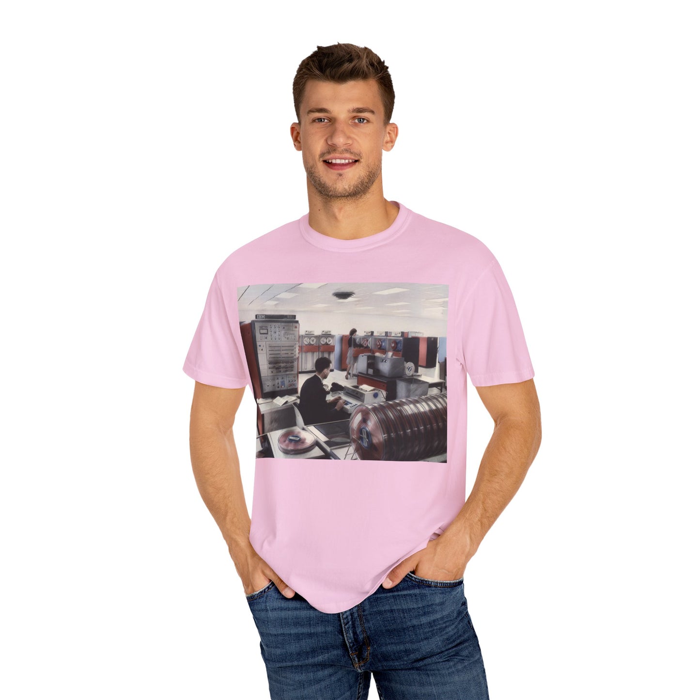 Classic Mainframe Computer T-Shirt - Ink Art Color
