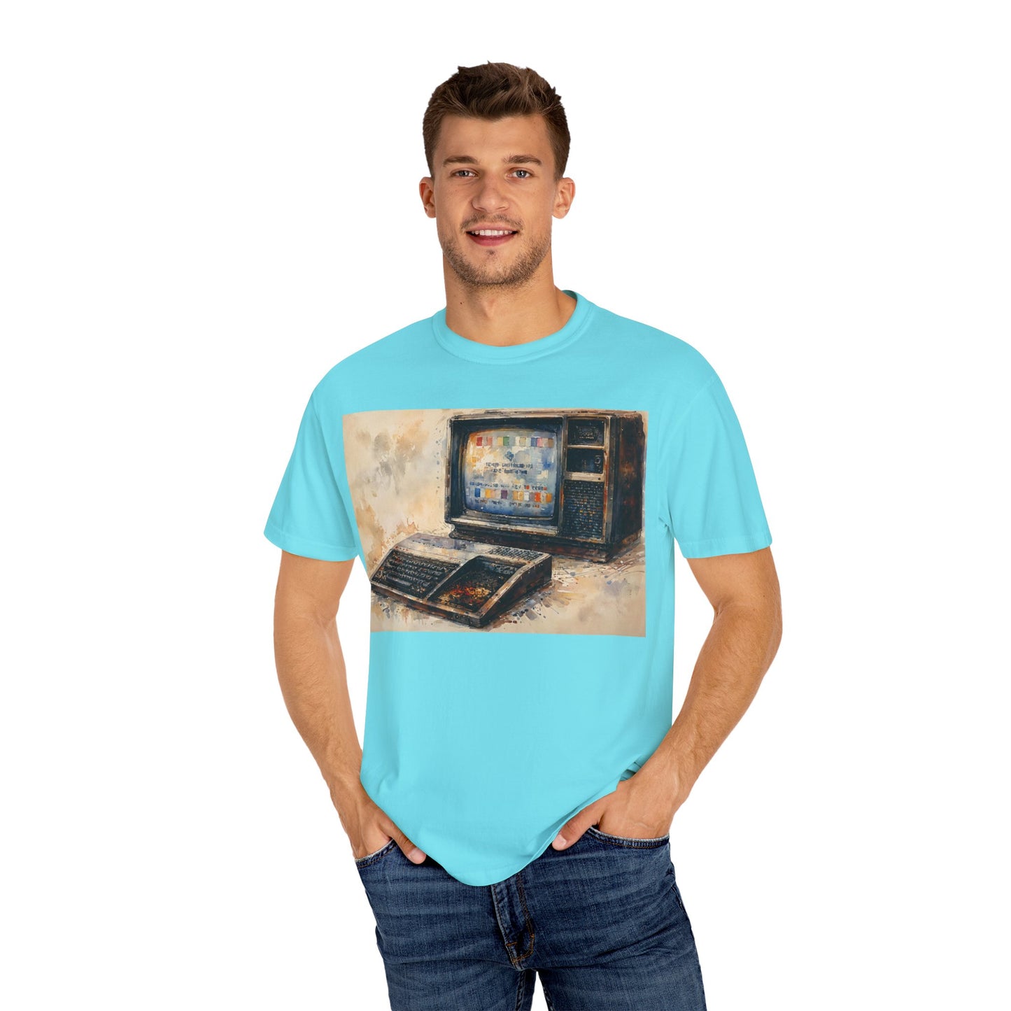 TI 99/4A Home Computer T-Shirt | Oil Art Color | Ideal for tech enthusiasts and collectors