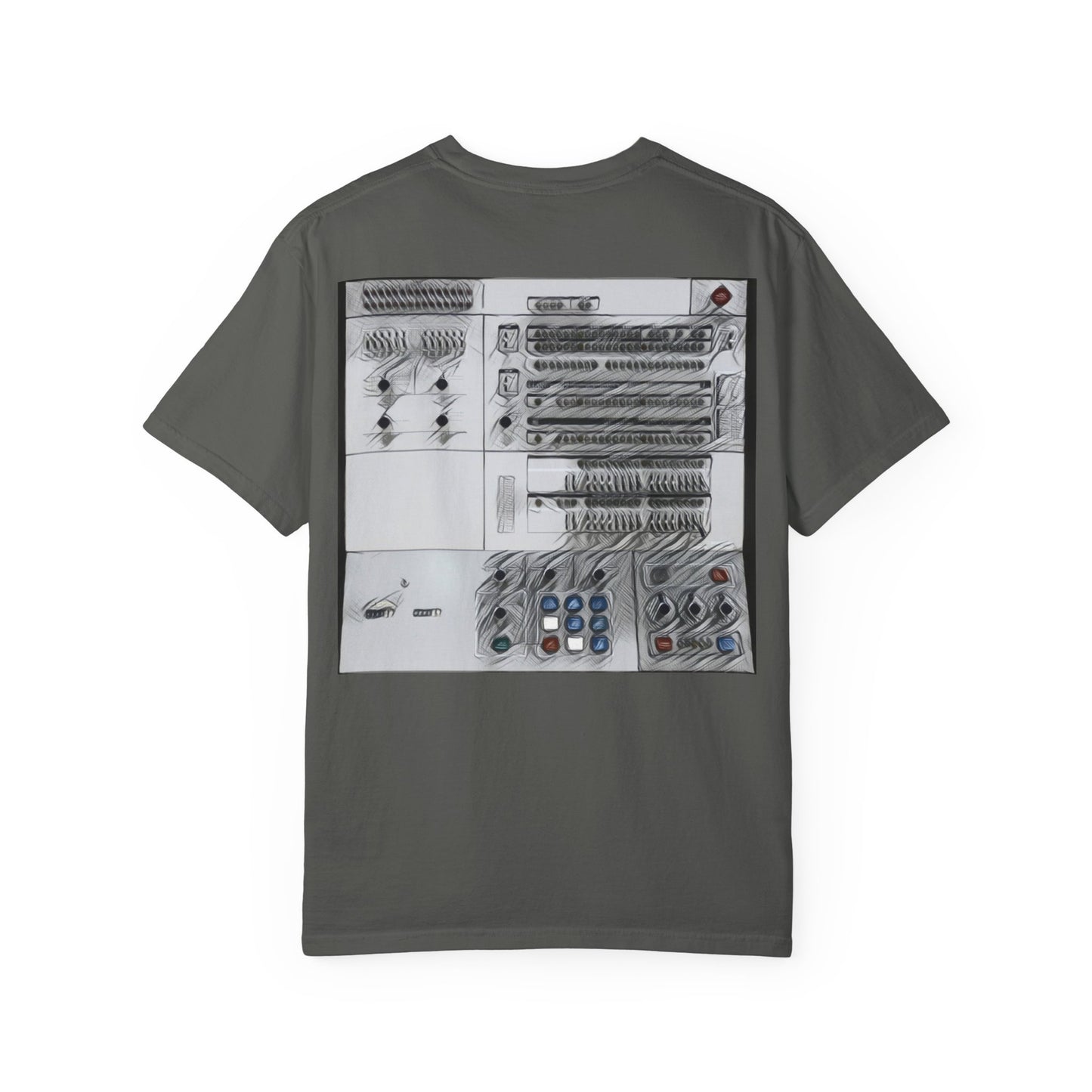 Classic Mainframe T-Shirt with control panel on back - Print Art Color