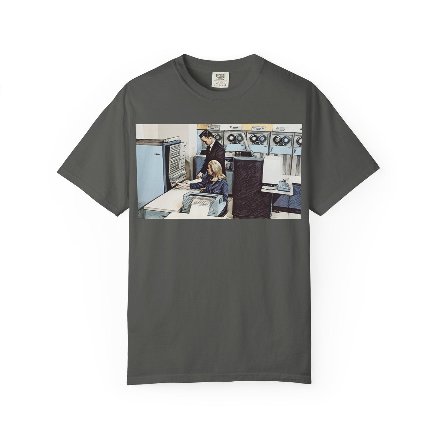 Classic Mainframe T-Shirt with control panel on back - Print Art Color