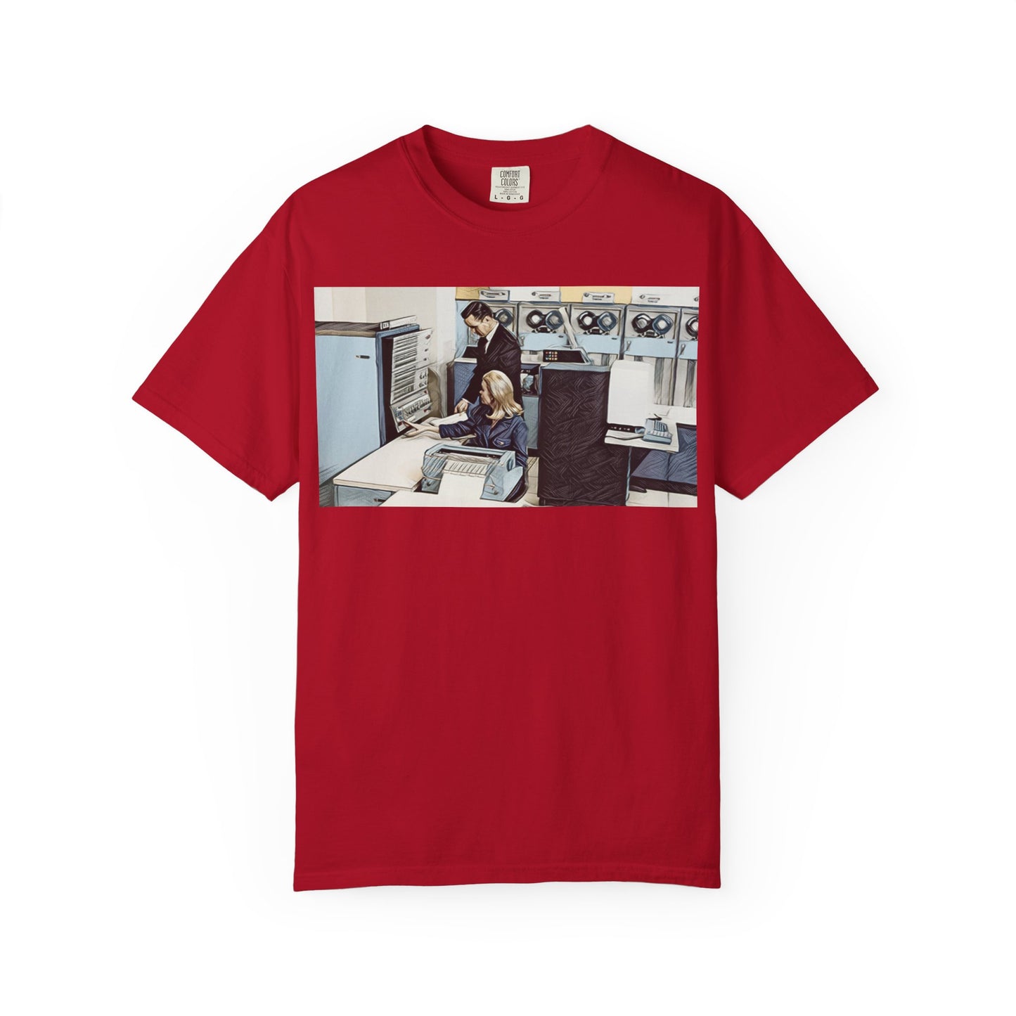 Classic Mainframe T-Shirt with control panel on back - Print Art Color