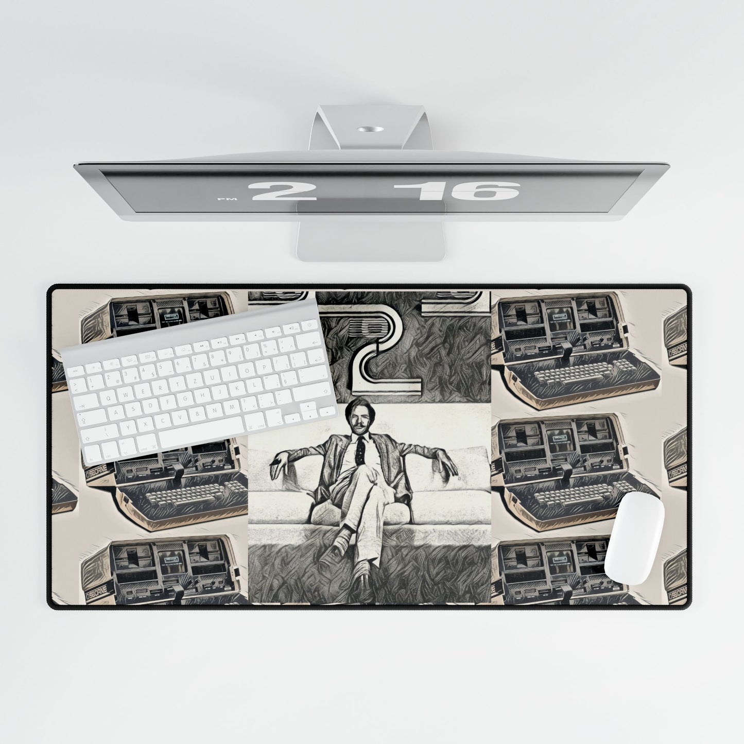 OSBORNE Computers Inspired Office Desk Mat, Retro Desk Pad, Unique Workspace Decor, Computer Accessories, Gift for Professionals