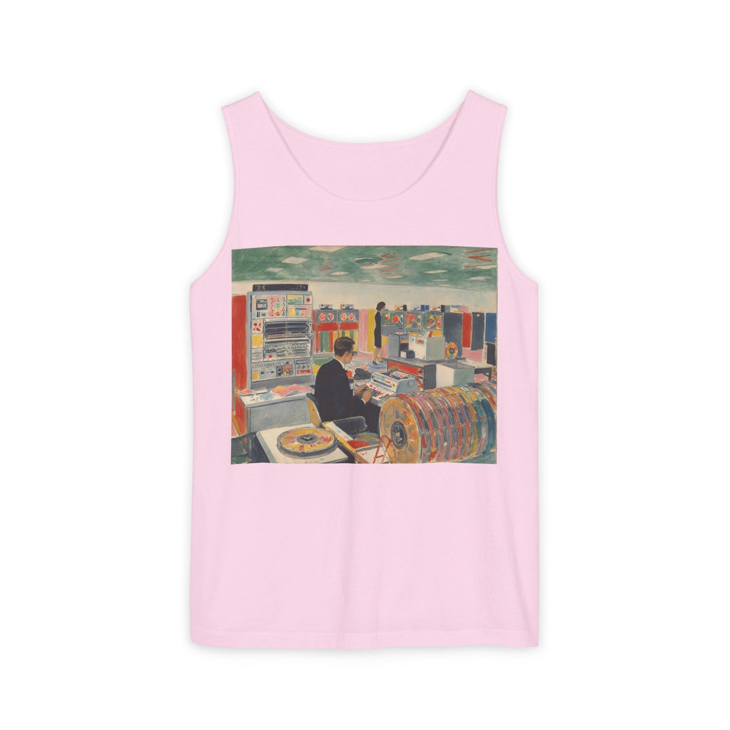 Mainframe Inspired #2 Tank Top | Unisex Retro Graphic Tee for Tech Lovers, Summer Fashion, Gift for Nerds, Festival Wear, 80s Style