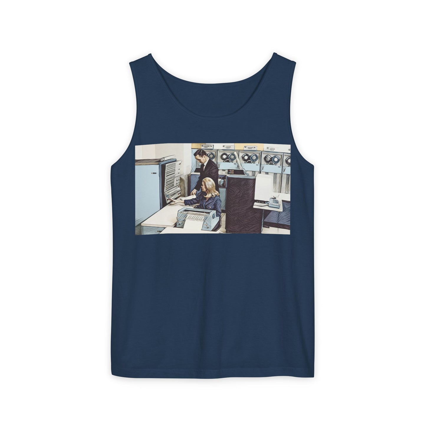 Mainframe Inspired Tank Top | Unisex Retro Graphic Tee for Tech Lovers, Summer Fashion, Gift for Nerds, Festival Wear, 80s Style