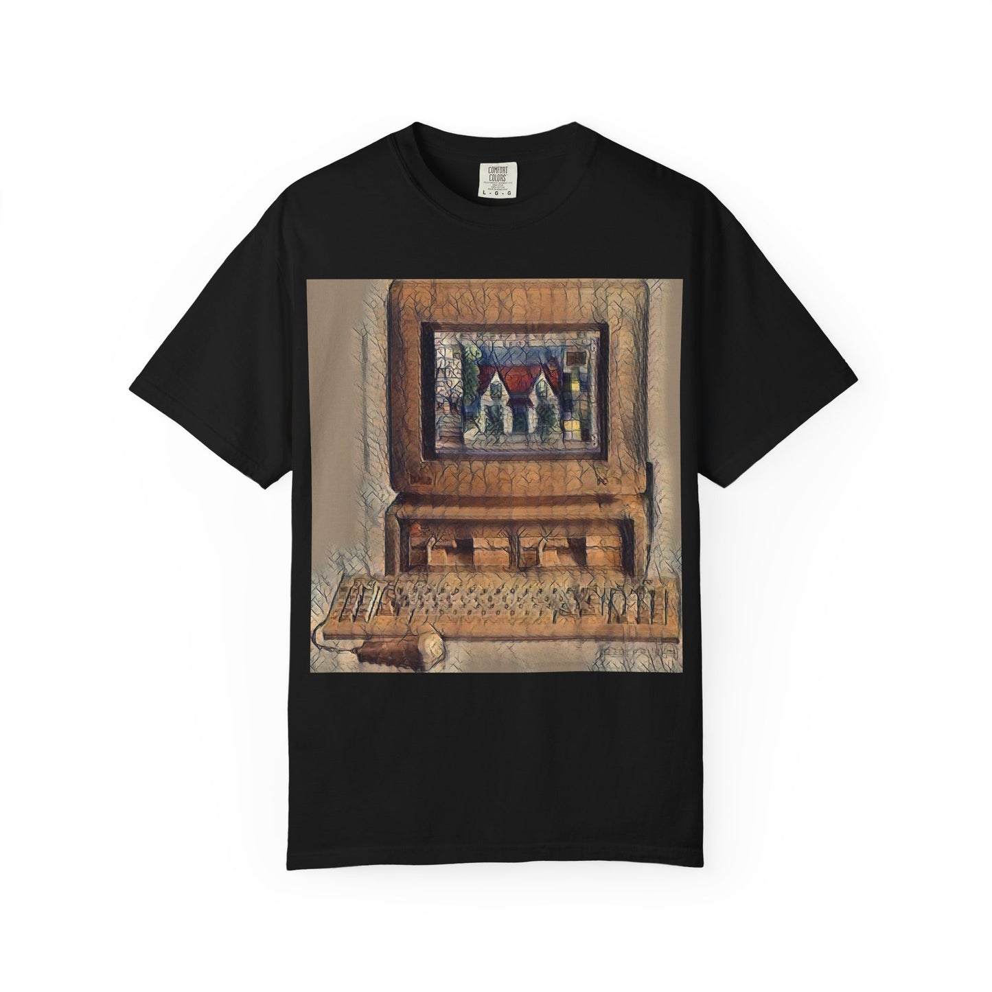 Classic business machine inspired T-Shirt | Faded Print Art | Ideal for tech enthusiasts and collectors