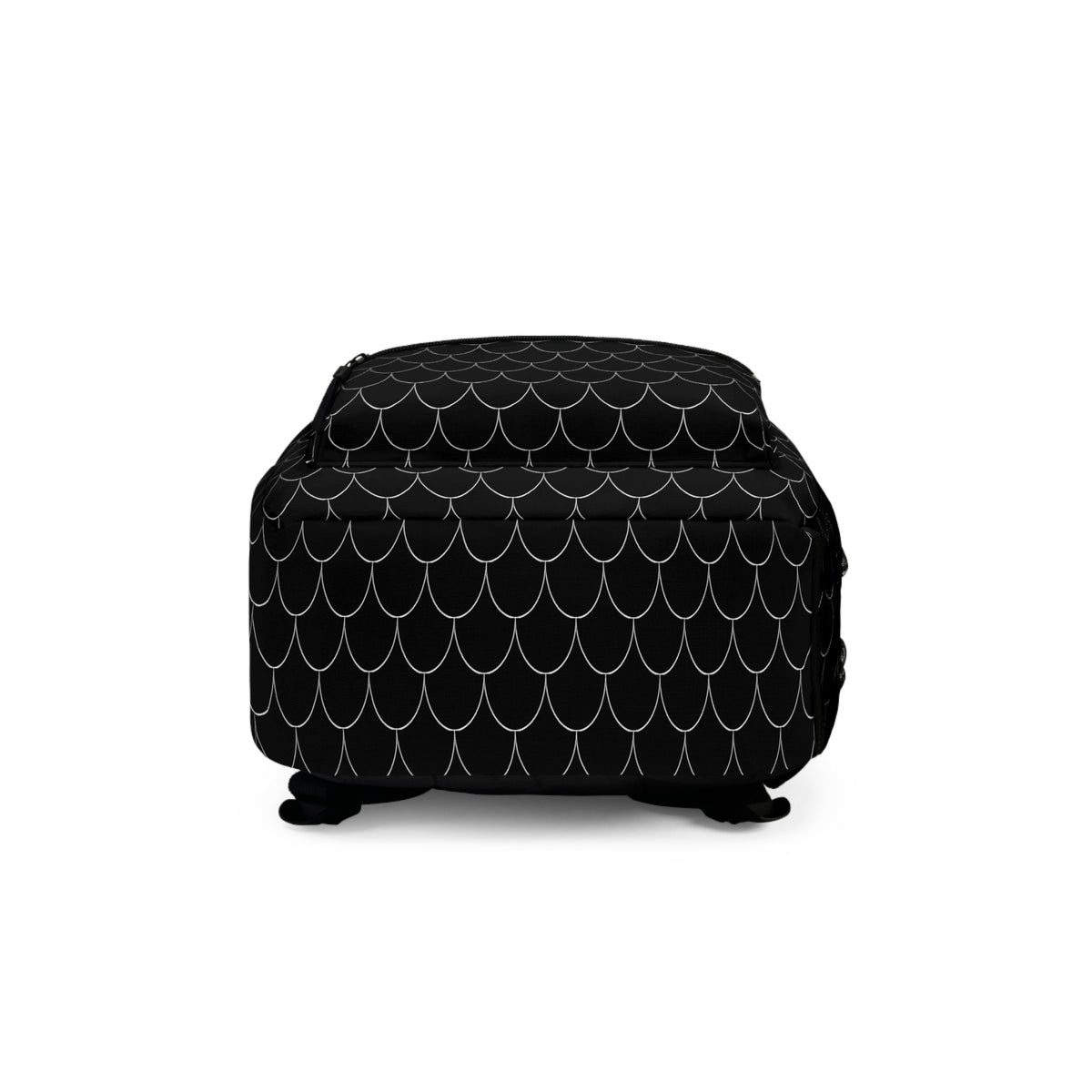 Semi Parabola Pattern Backpack - plain black and white
