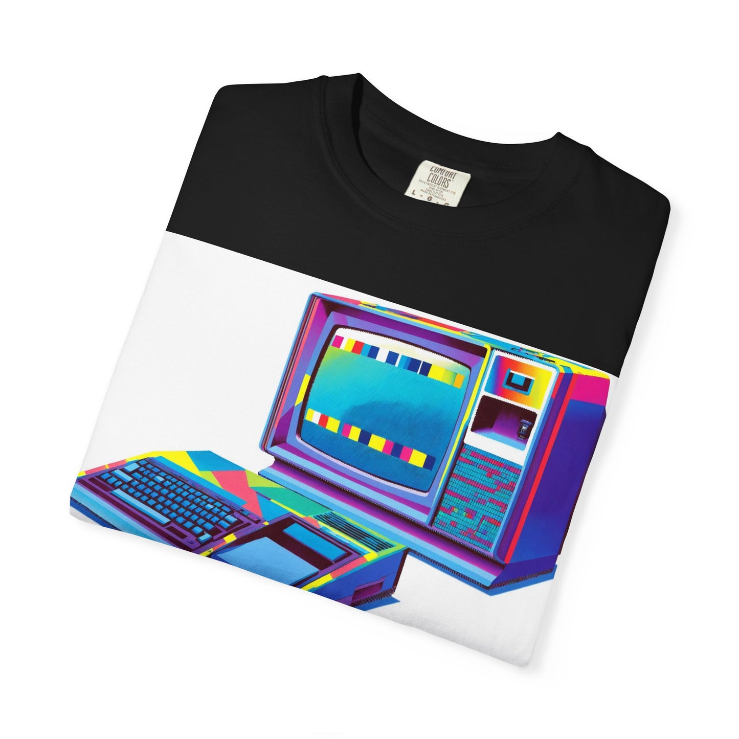 TI 99/4A Home Computer T-Shirt | Multi Color Modern Art | Ideal for tech enthusiasts and collectors