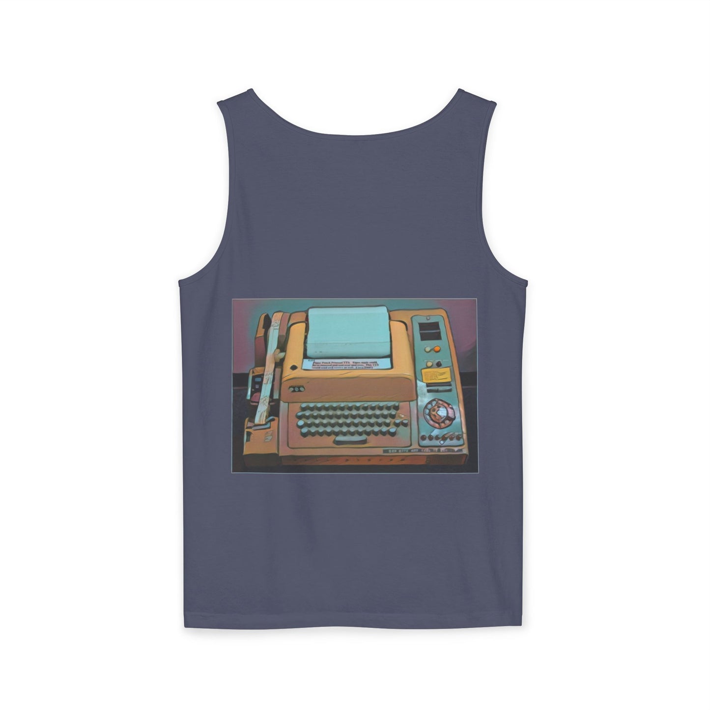Mini Computer Inspired Tank Top | Unisex Retro Graphic Tee for Tech Lovers, Summer Fashion, Gift for Nerds, Festival Wear, 80s Style
