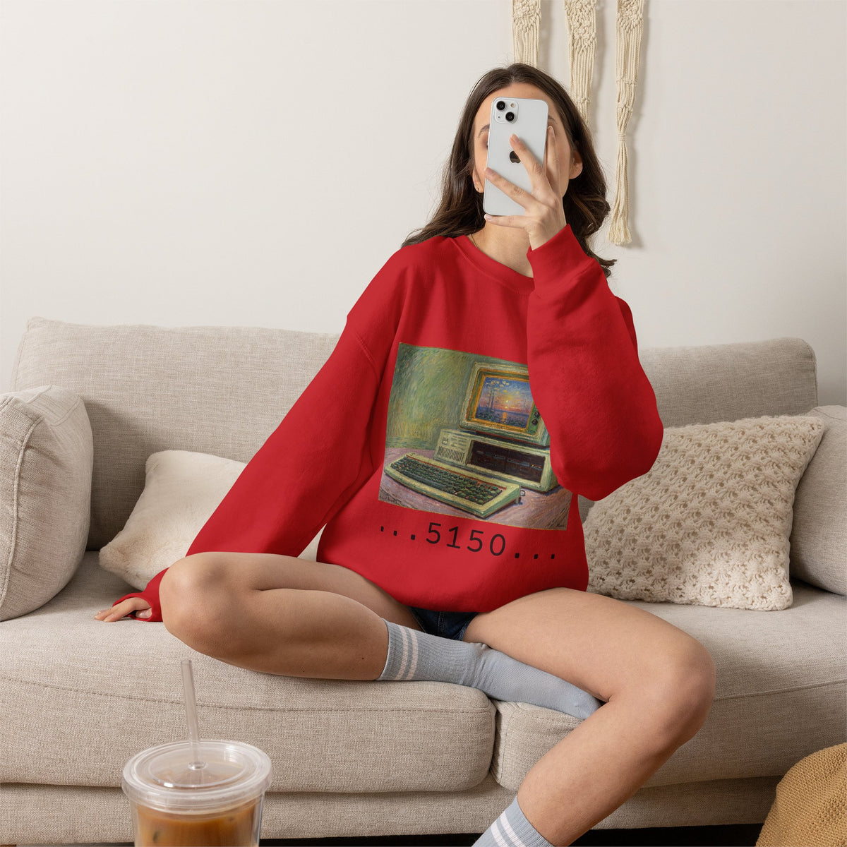 Classic PC Themed Crewneck Sweatshirt - 5150 Vintage PC Graphic