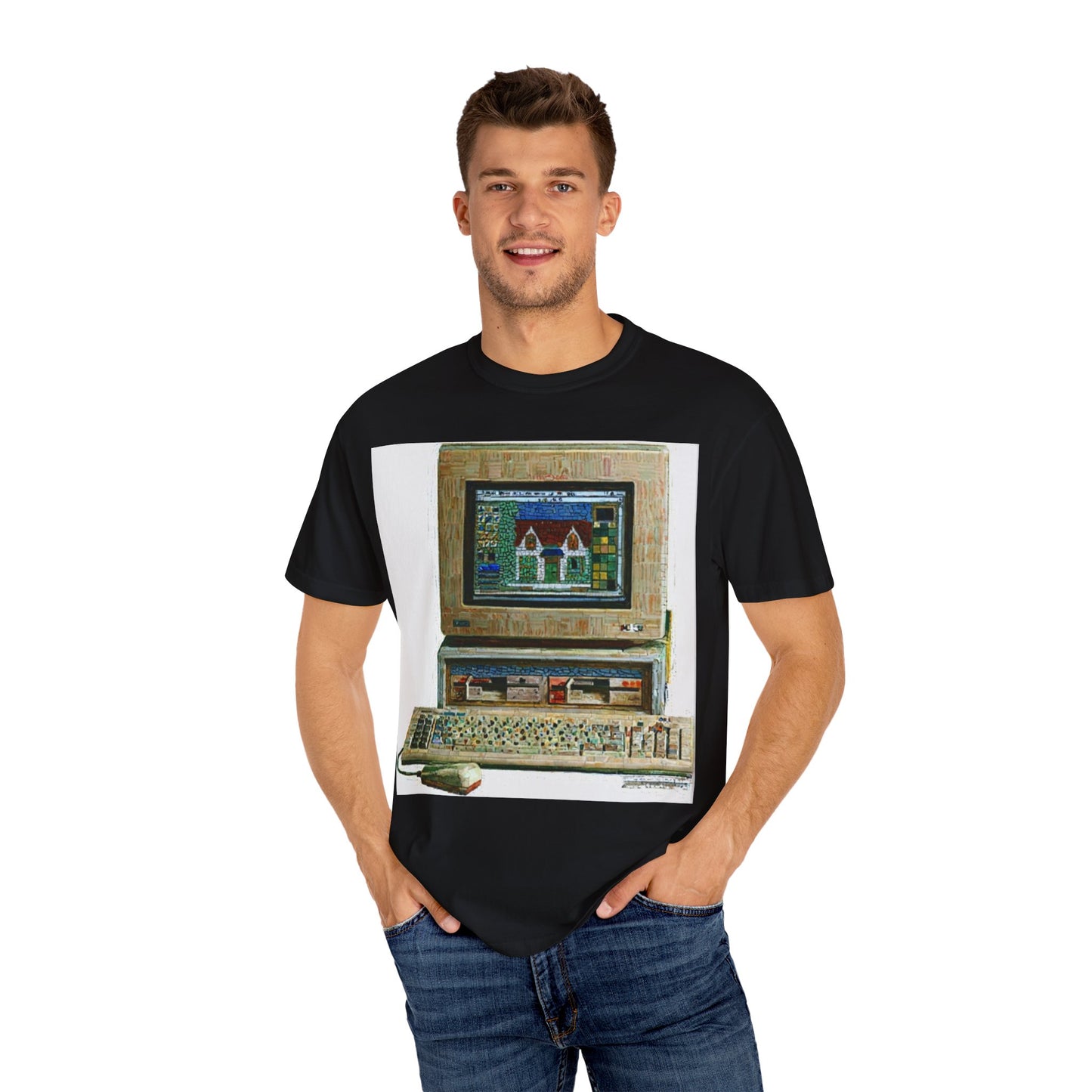 Classic business machine inspired T-Shirt | Oil Paint Art | Ideal for tech enthusiasts and collectors