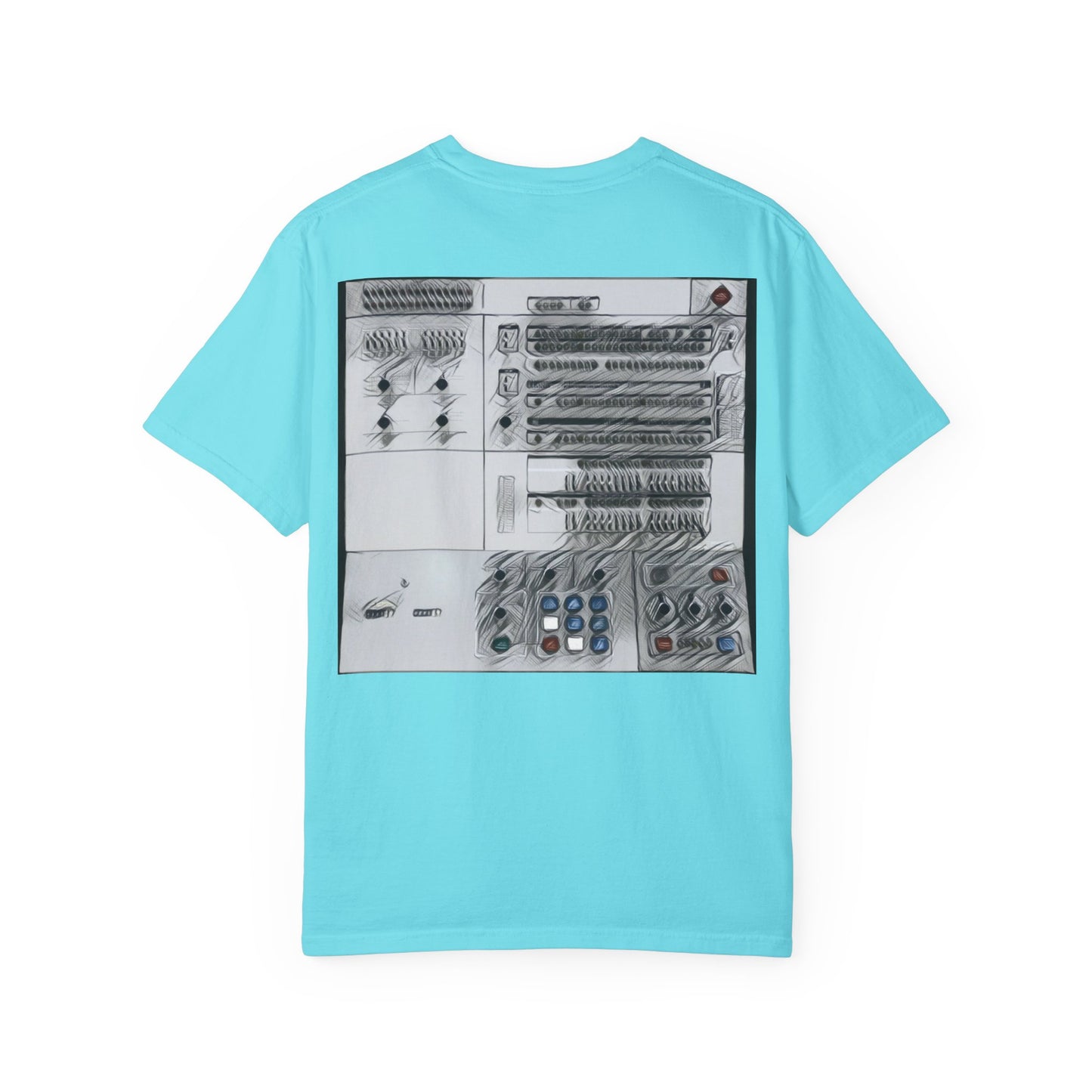 Classic Mainframe T-Shirt with control panel on back - Print Art Color