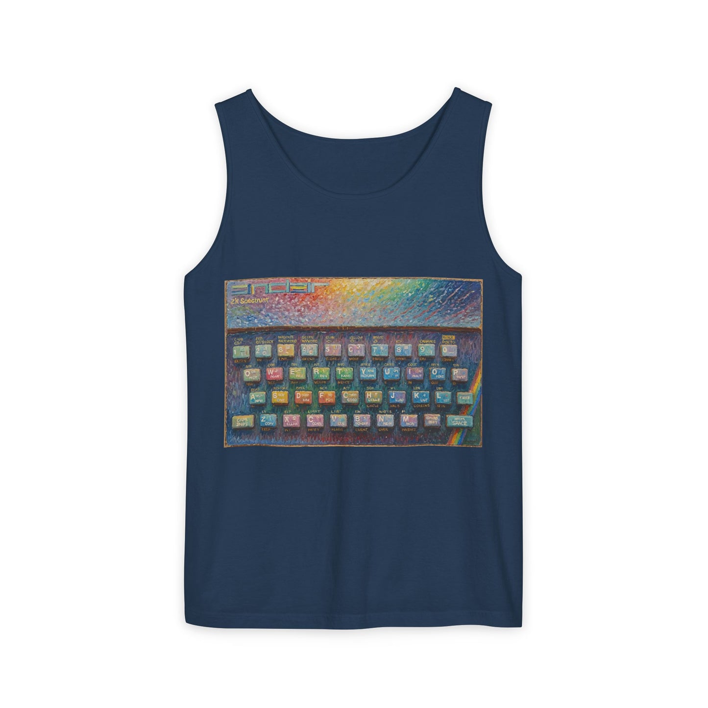 SINCLAIR ZX Spectrum Inspired Tank Top | Unisex Retro Graphic Tee for Tech Lovers, Summer Fashion, Gift for Nerds, Festival Wear, 80s Style