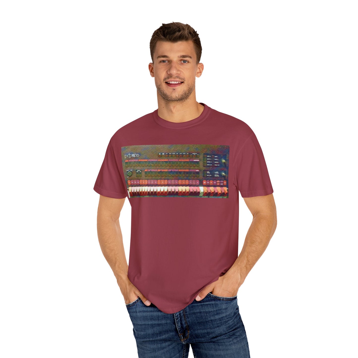 Classic Mini Computer T-Shirt - Paint Art Color