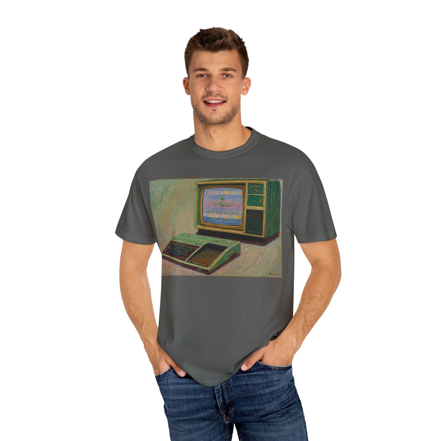 TI 99/4A Home Computer T-Shirt | Oil Art 2 | Ideal for tech enthusiasts and collectors