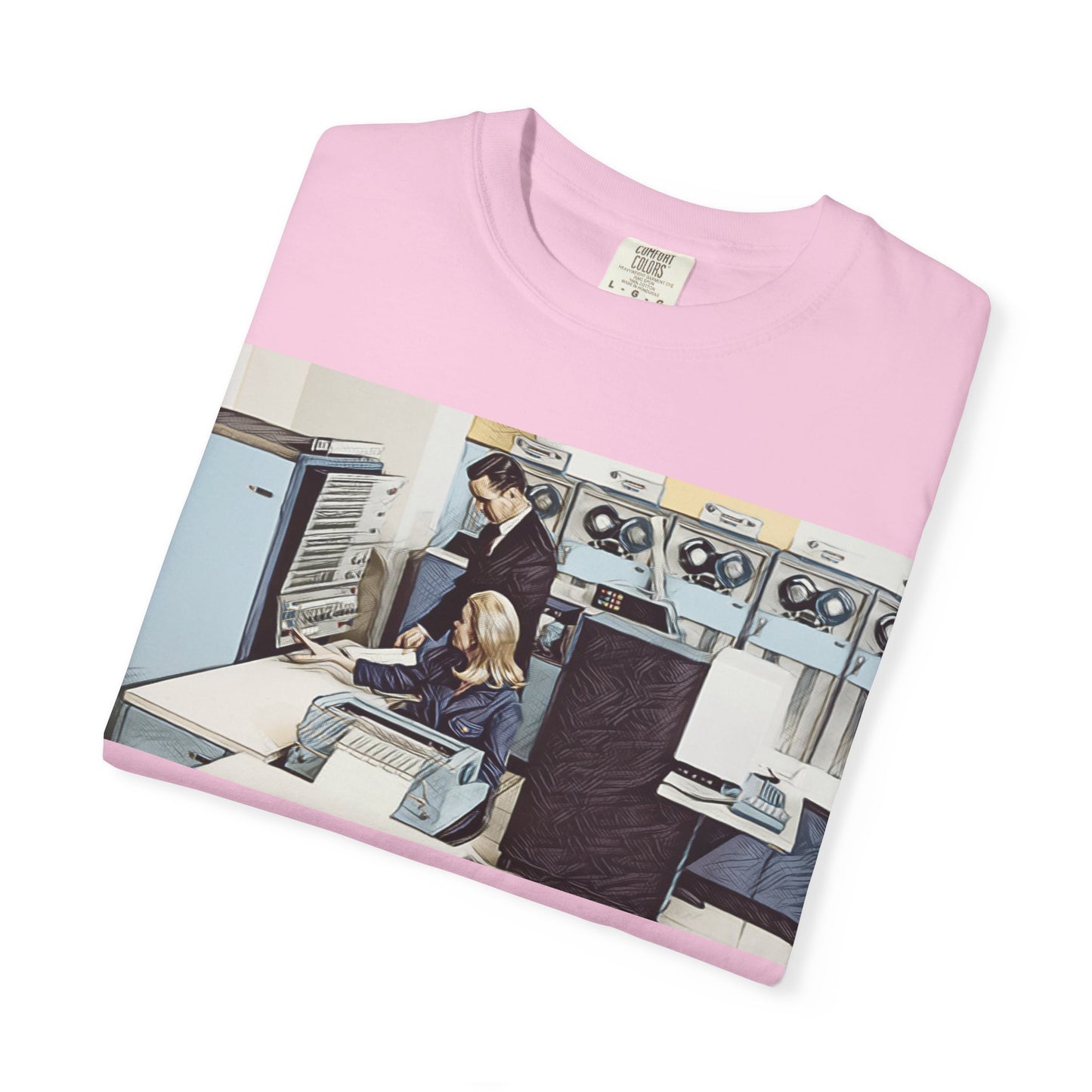 Classic Mainframe T-Shirt with control panel on back - Print Art Color