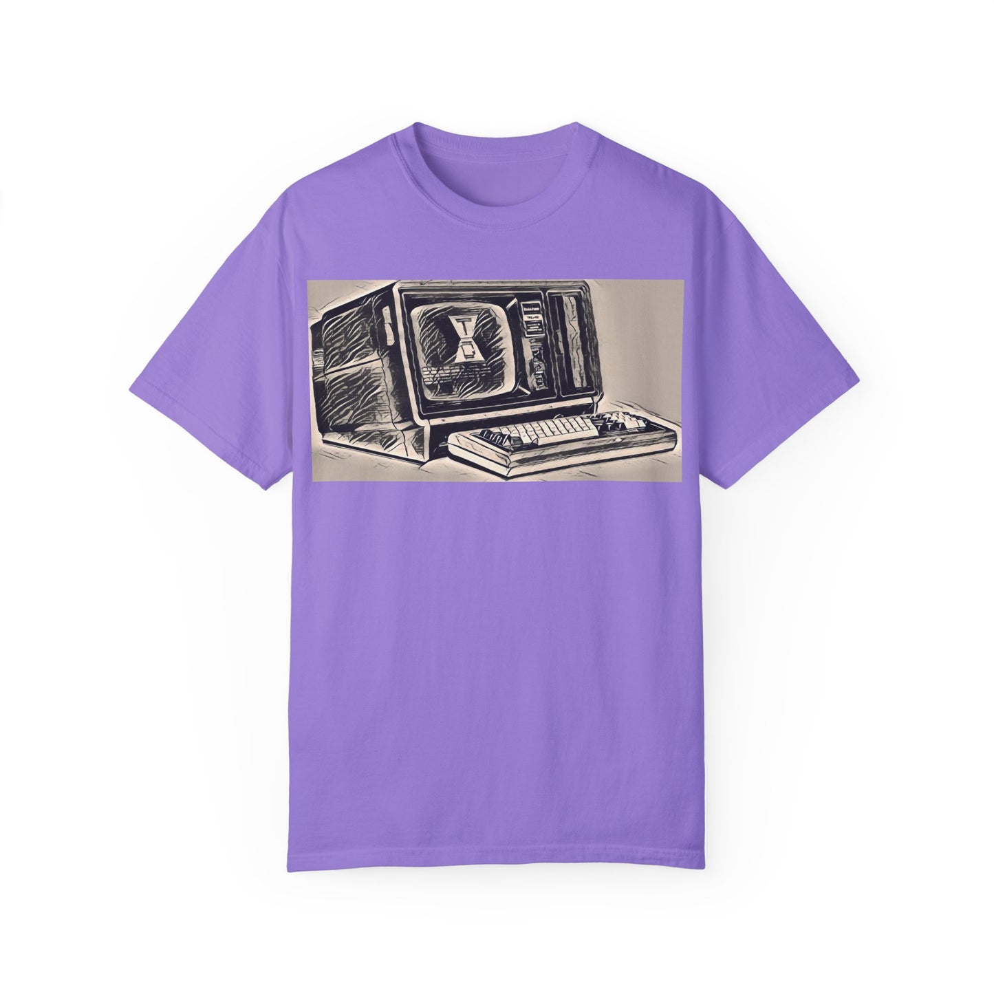 Classic Business Machine With Floppy Disk Bay T-Shirt - Ink Art Monochrome