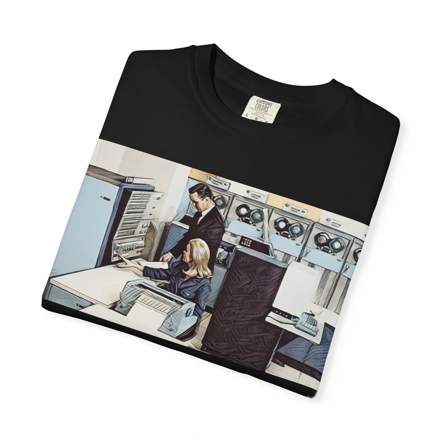 Classic Mainframe T-Shirt with control panel on back - Print Art Color