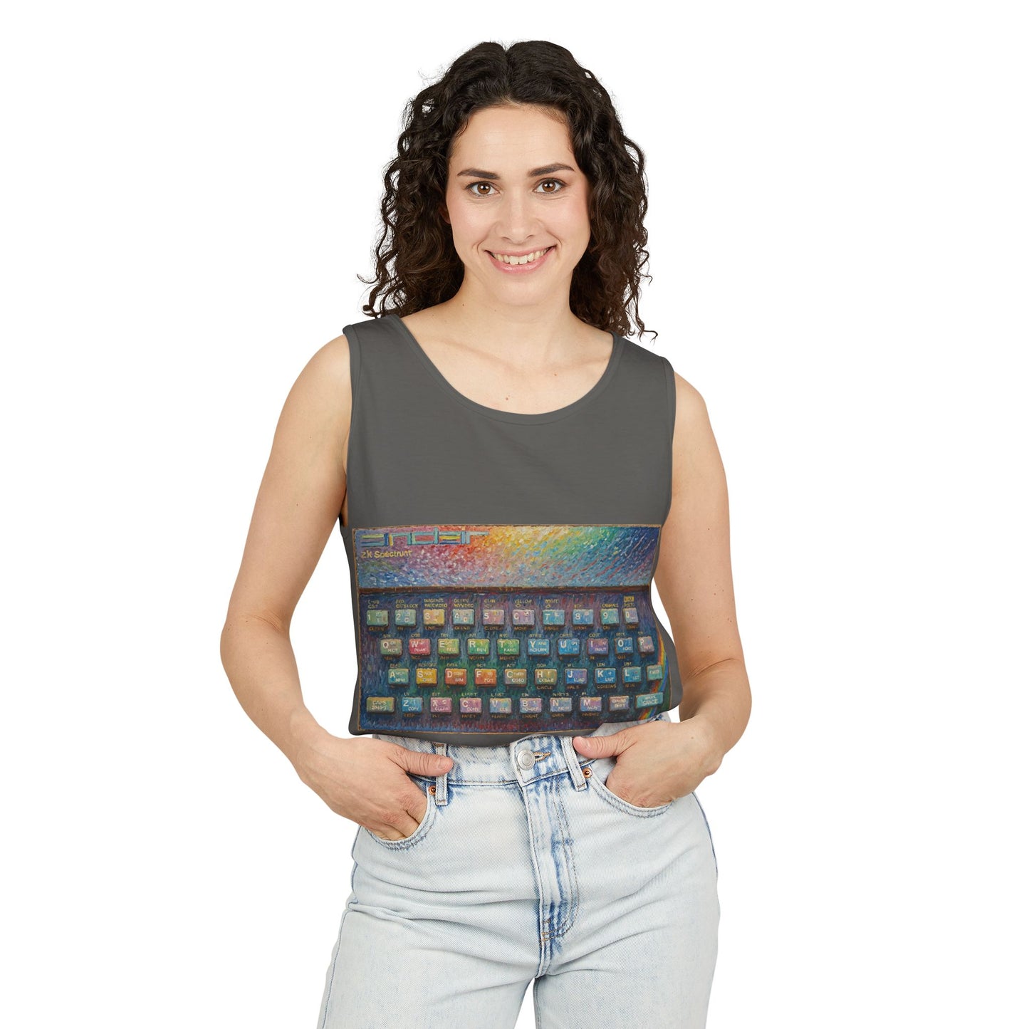 SINCLAIR ZX Spectrum Inspired Tank Top | Unisex Retro Graphic Tee for Tech Lovers, Summer Fashion, Gift for Nerds, Festival Wear, 80s Style