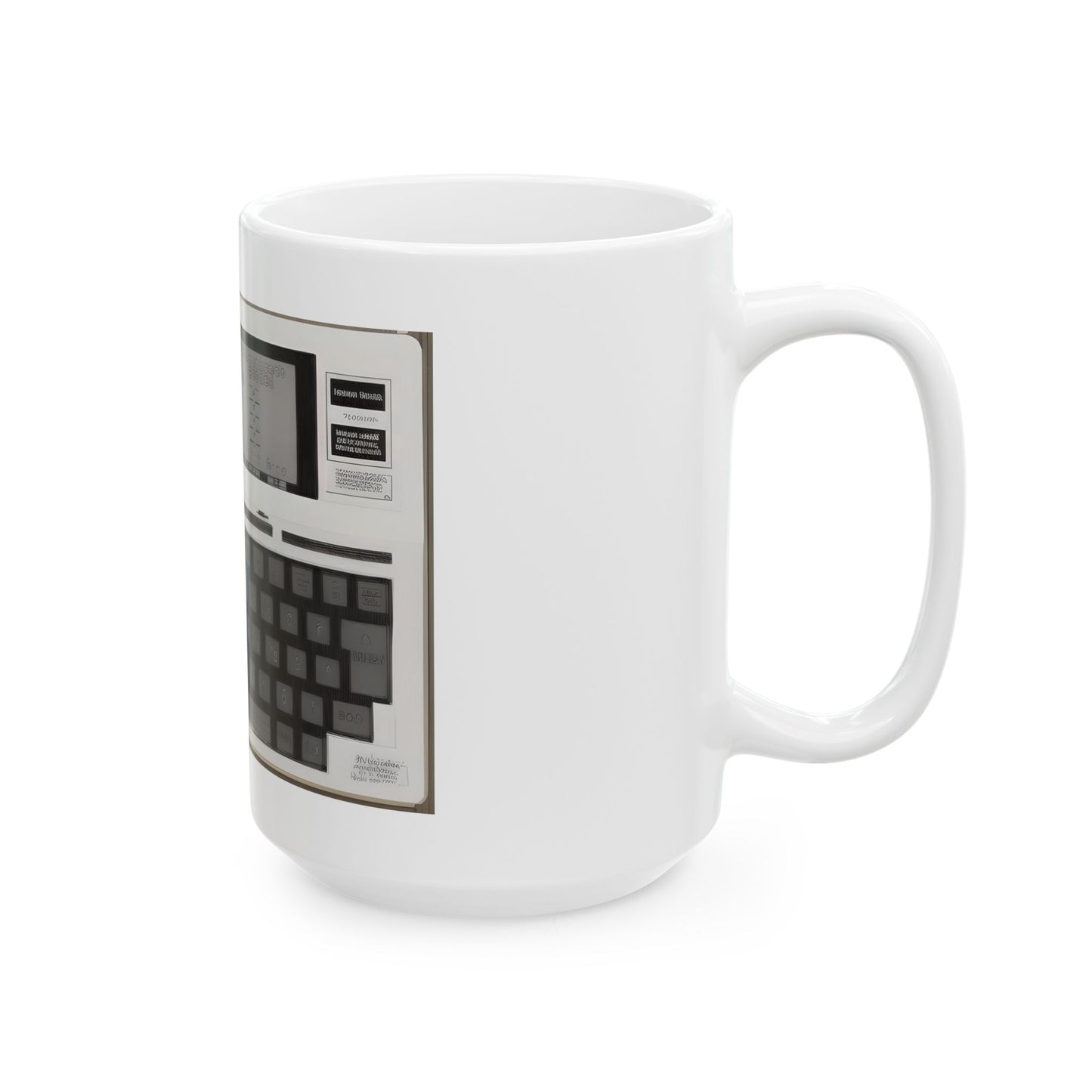 Vintage Computer Ceramic Mug | Classic Laptop Computer Print Art Monochrome Design | Perfect for Tech Lovers