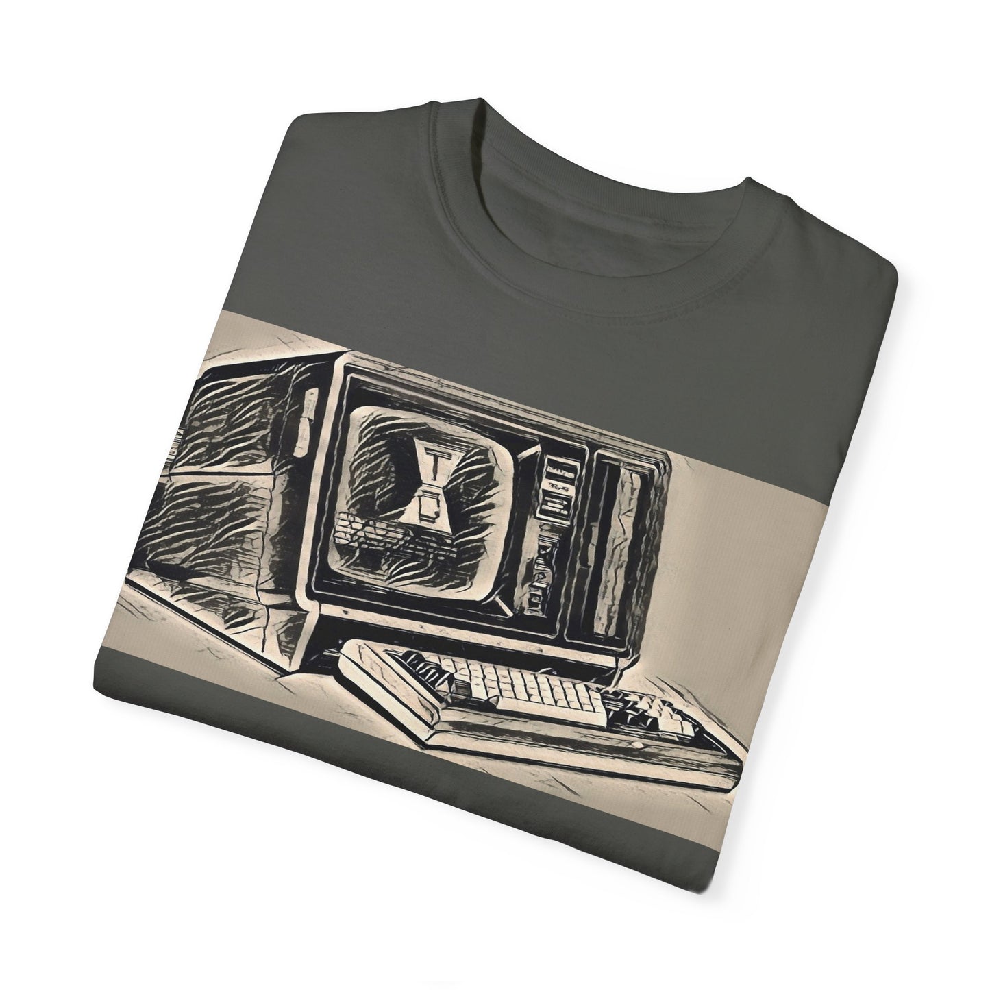 Classic Business Machine With Floppy Disk Bay T-Shirt - Ink Art Monochrome