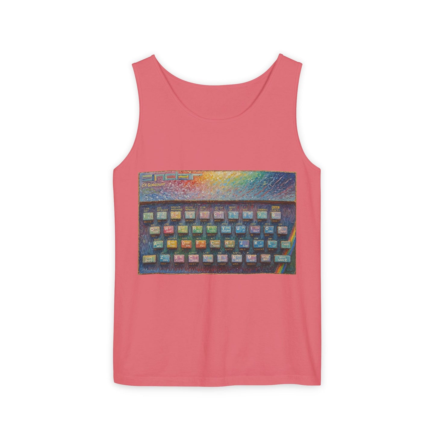 SINCLAIR ZX Spectrum Inspired Tank Top | Unisex Retro Graphic Tee for Tech Lovers, Summer Fashion, Gift for Nerds, Festival Wear, 80s Style