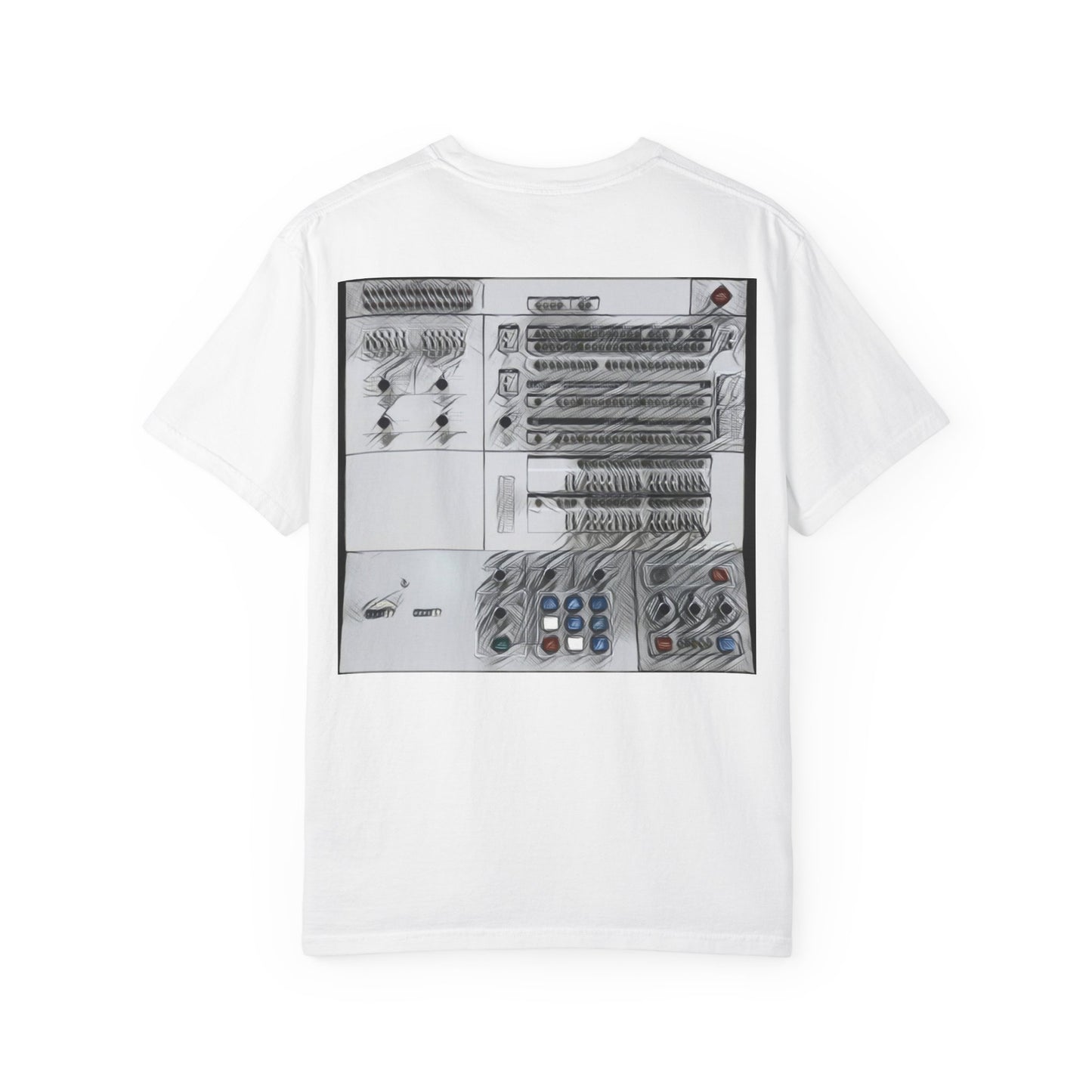 Classic Mainframe T-Shirt with control panel on back - Print Art Color
