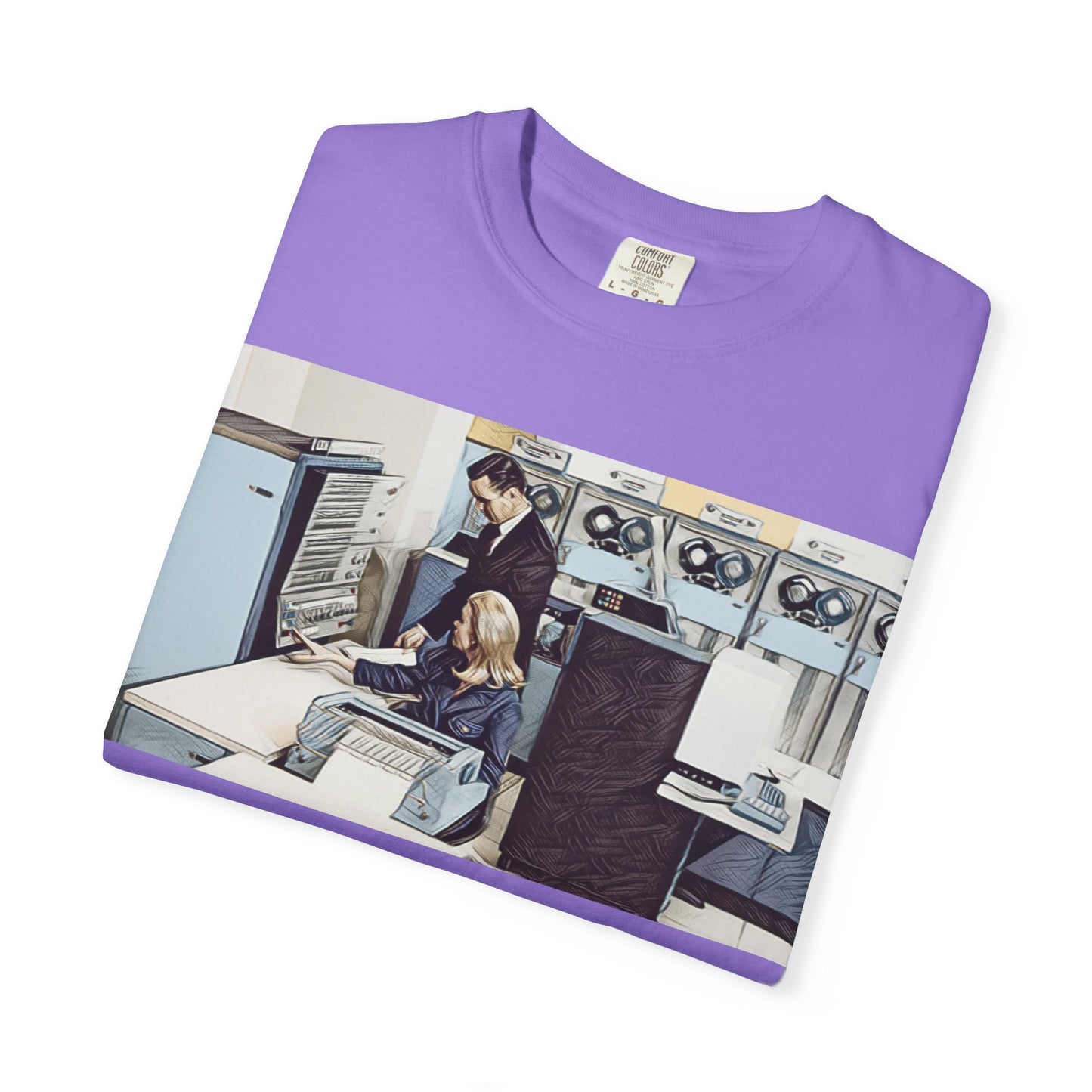 Classic Mainframe T-Shirt with control panel on back - Print Art Color