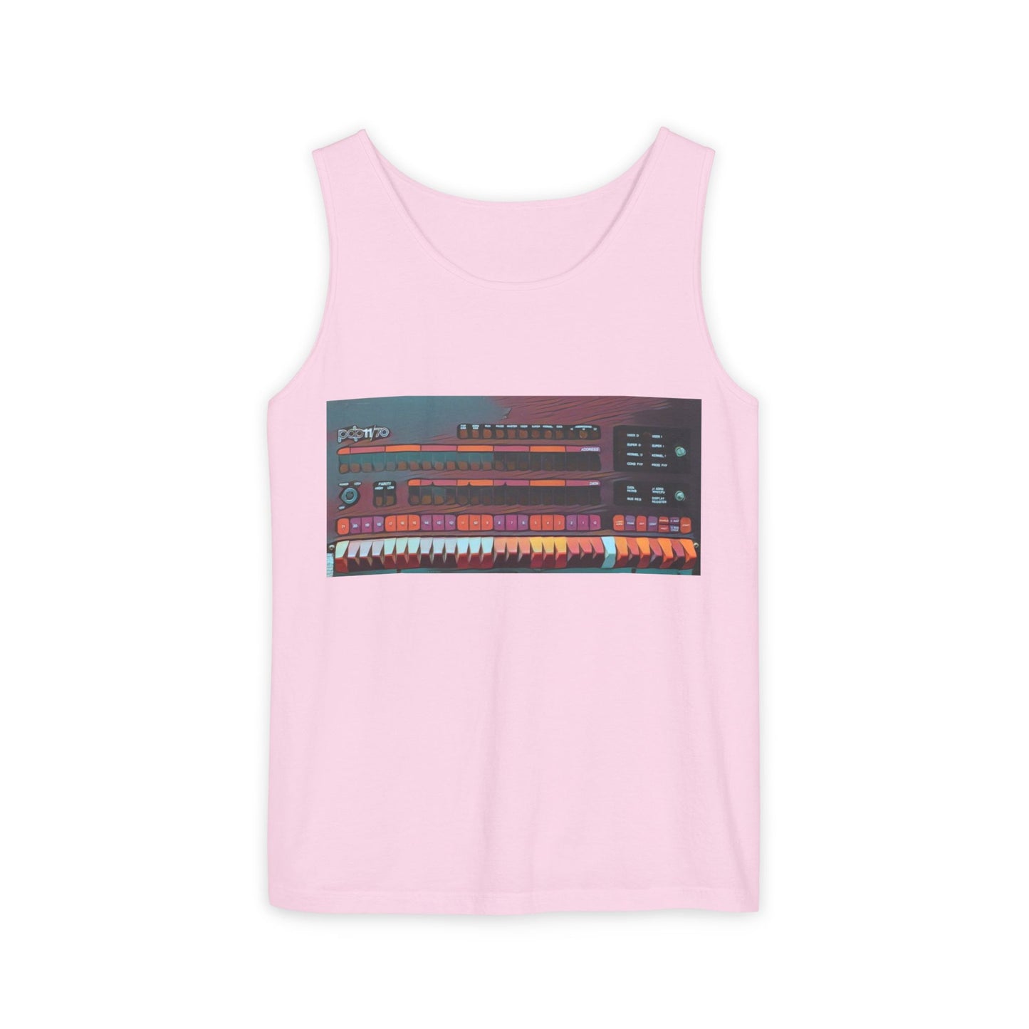 Mini Computer Inspired Tank Top | Unisex Retro Graphic Tee for Tech Lovers, Summer Fashion, Gift for Nerds, Festival Wear, 80s Style
