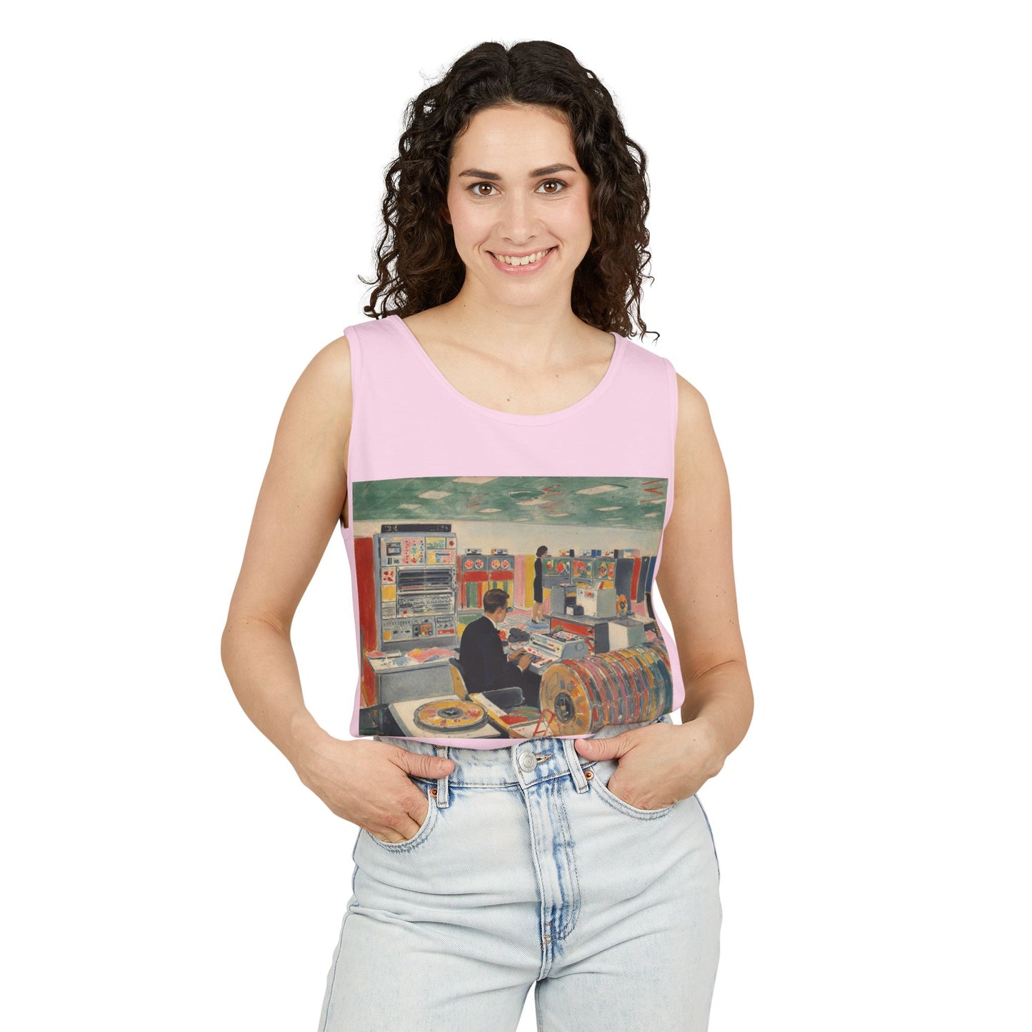 Mainframe Inspired #2 Tank Top | Unisex Retro Graphic Tee for Tech Lovers, Summer Fashion, Gift for Nerds, Festival Wear, 80s Style