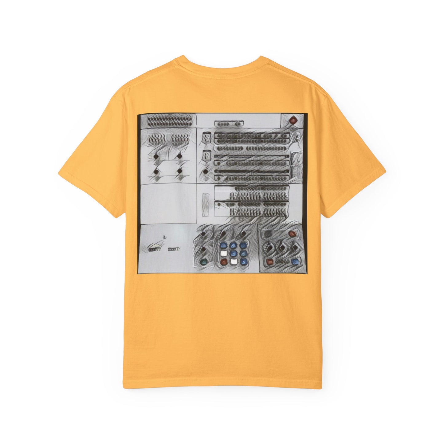 Classic Mainframe T-Shirt with control panel on back - Print Art Color