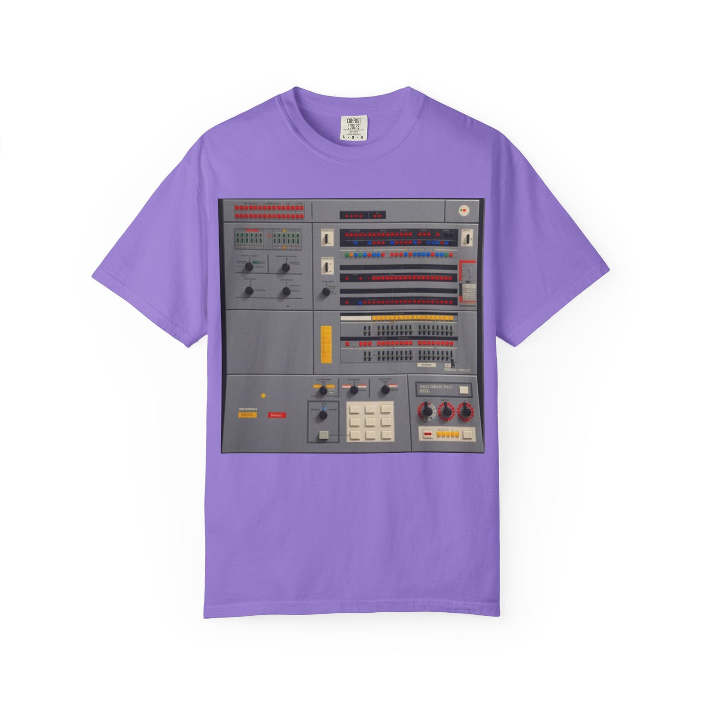 Classic Mainframe Computer Control Panel T-Shirt - Pixel Art Color