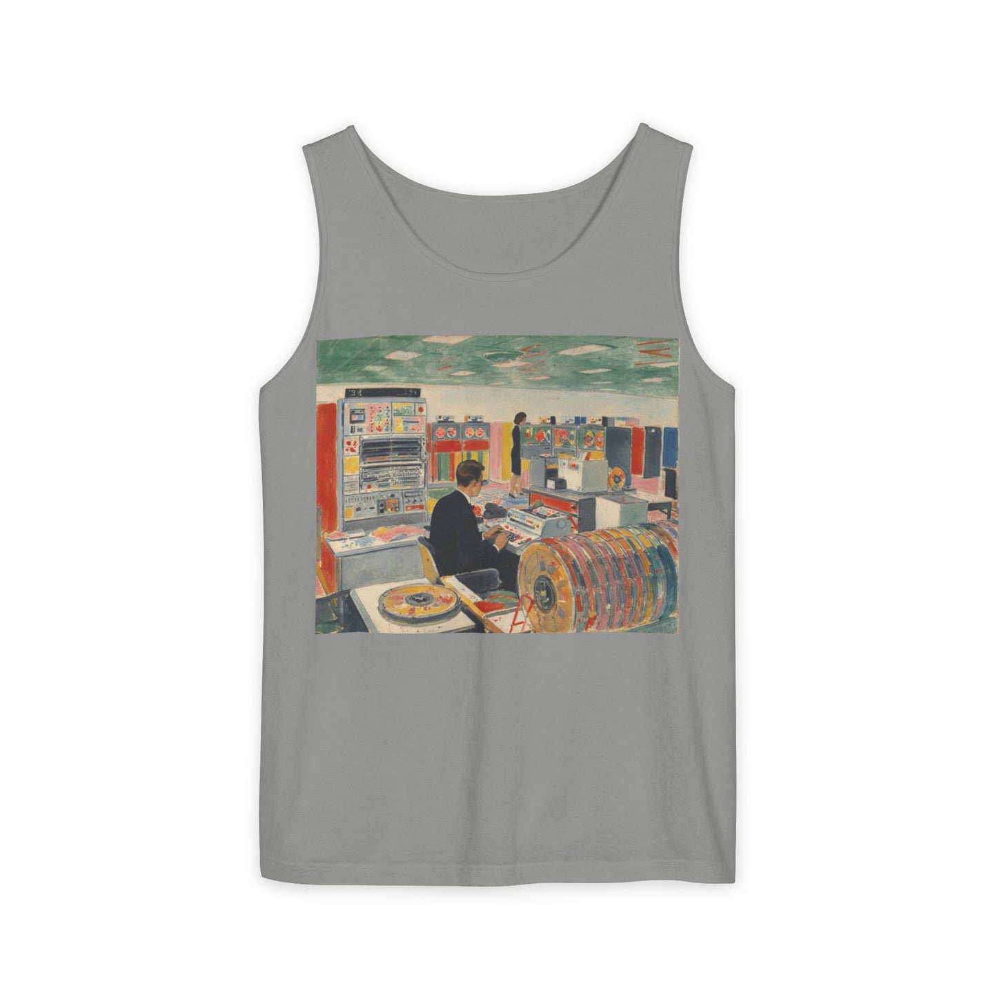 Mainframe Inspired #2 Tank Top | Unisex Retro Graphic Tee for Tech Lovers, Summer Fashion, Gift for Nerds, Festival Wear, 80s Style