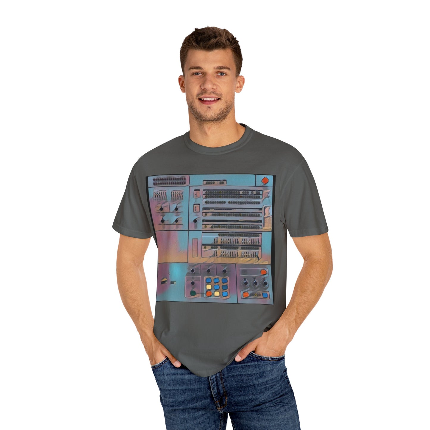 Classic Mainframe Computer Control Panel T-Shirt - Print Art Color
