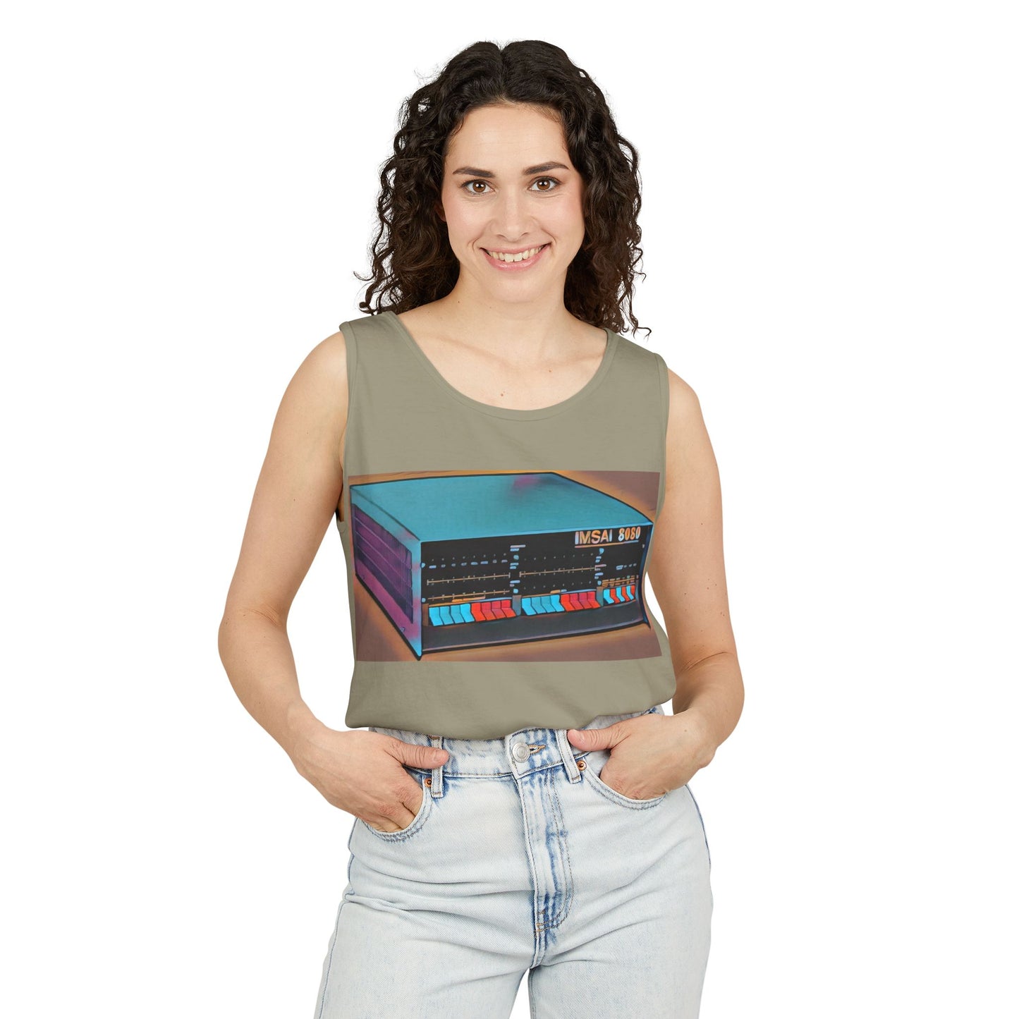 IMSAI 8080 Inspired Tank Top | Unisex Retro Graphic Tee for Tech Lovers, Summer Fashion, Gift for Nerds, Festival Wear, 80s Style