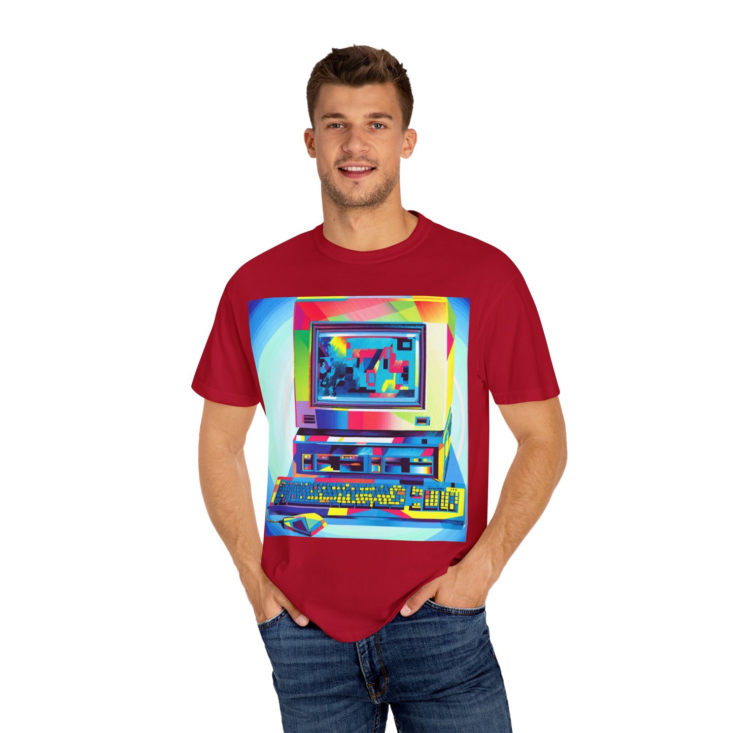 Classic business machine inspired T-Shirt | Multi-Color Art | Ideal for tech enthusiasts and collectors