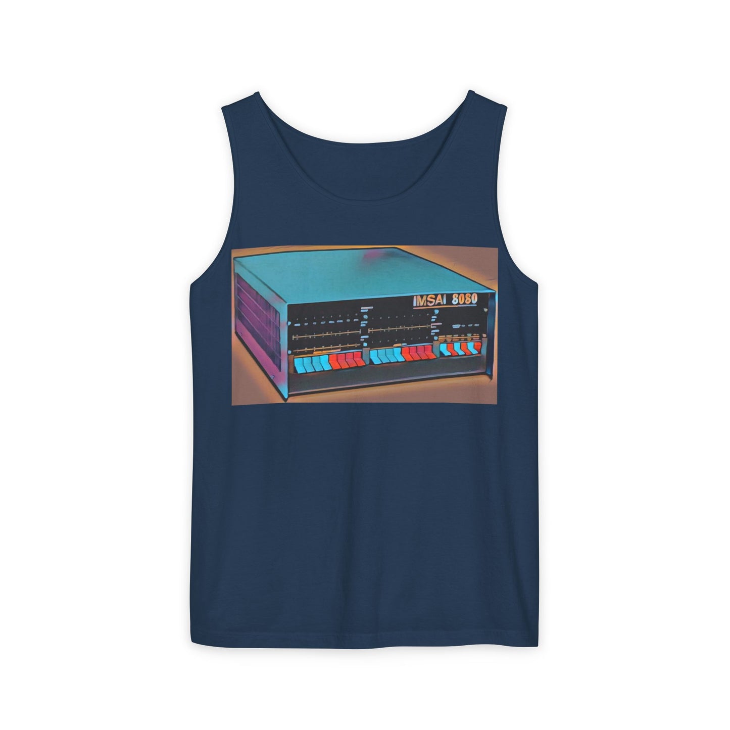 IMSAI 8080 Inspired Tank Top | Unisex Retro Graphic Tee for Tech Lovers, Summer Fashion, Gift for Nerds, Festival Wear, 80s Style