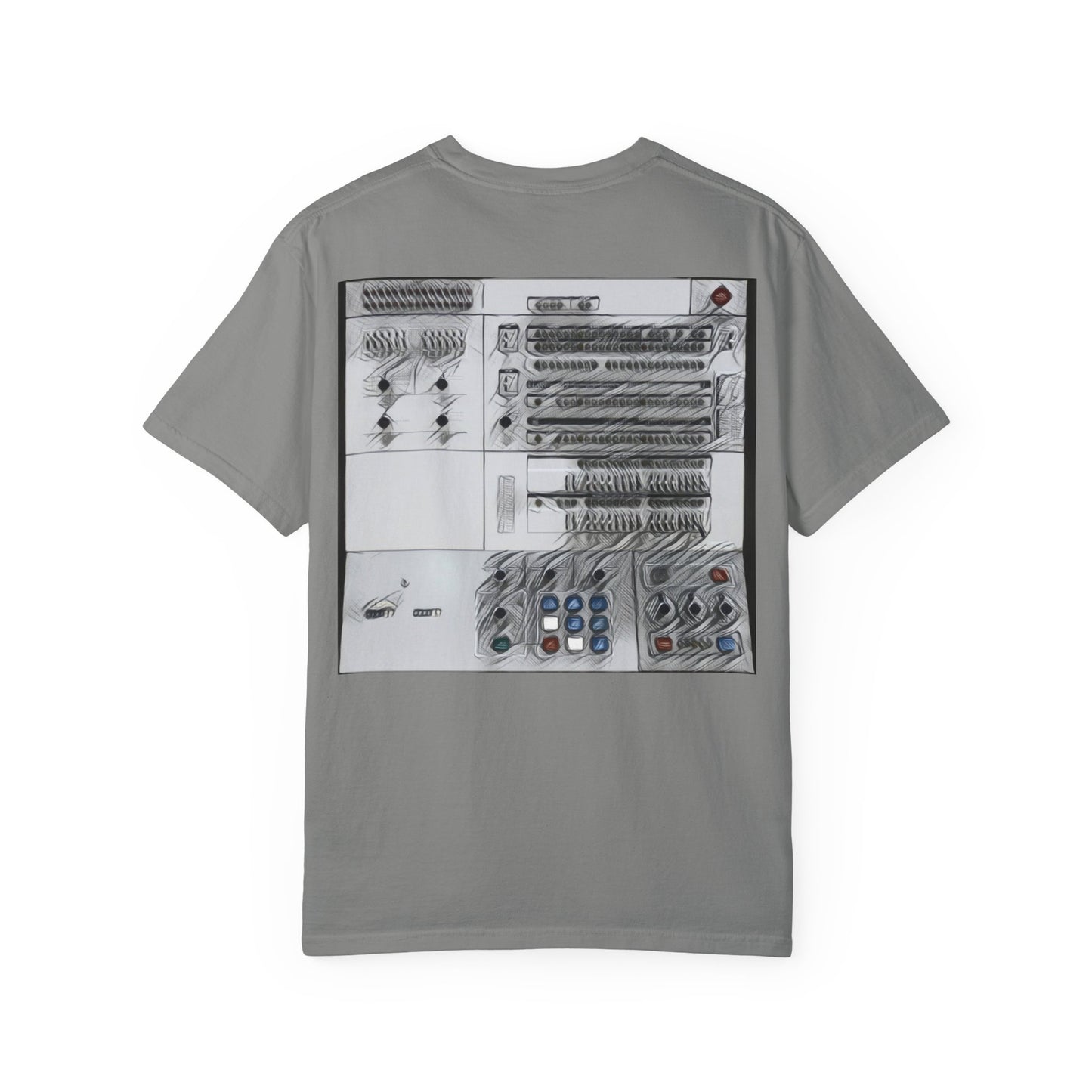 Classic Mainframe T-Shirt with control panel on back - Print Art Color