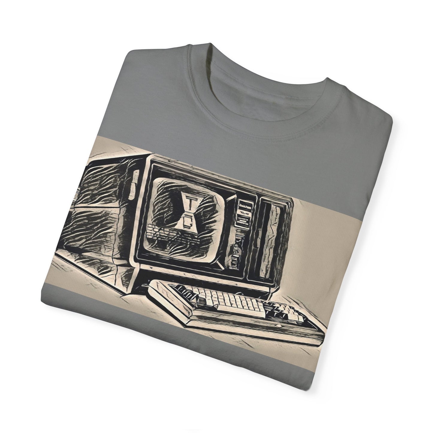 Classic Business Machine With Floppy Disk Bay T-Shirt - Ink Art Monochrome