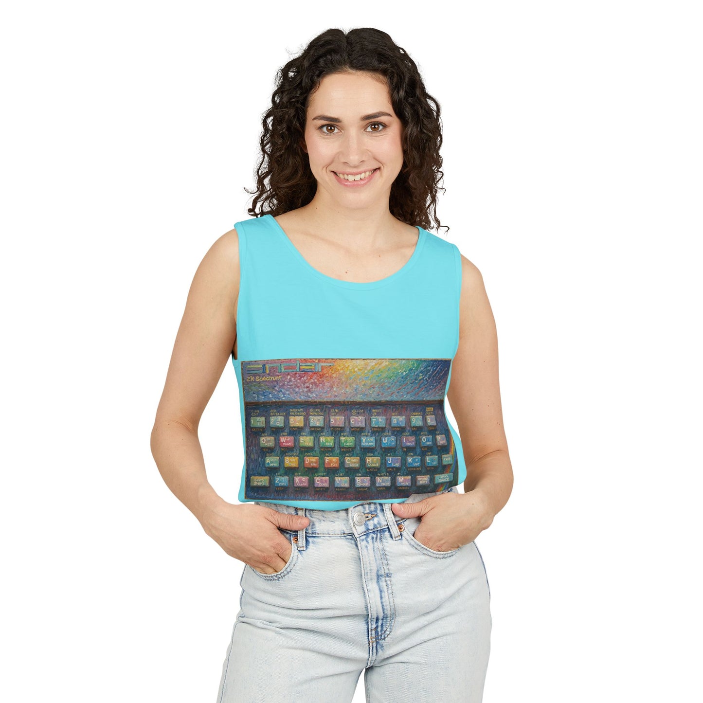 SINCLAIR ZX Spectrum Inspired Tank Top | Unisex Retro Graphic Tee for Tech Lovers, Summer Fashion, Gift for Nerds, Festival Wear, 80s Style