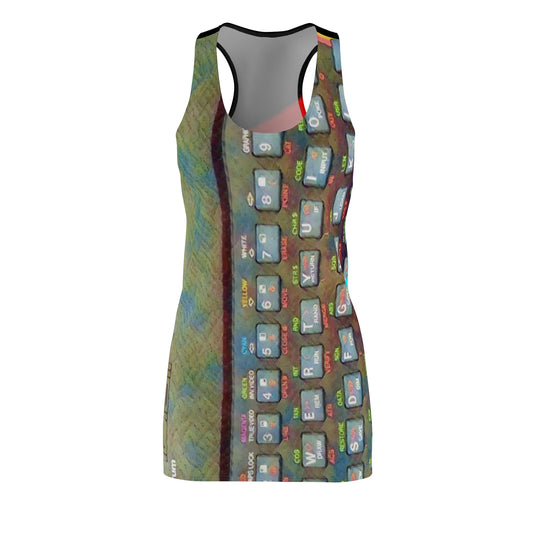 ZX Spectrum Theme Women's Racerback Dress, Tech Lover Dress, Fun Party Dress, Summer Vibes Dress, Festival Outfit, Unique Gift