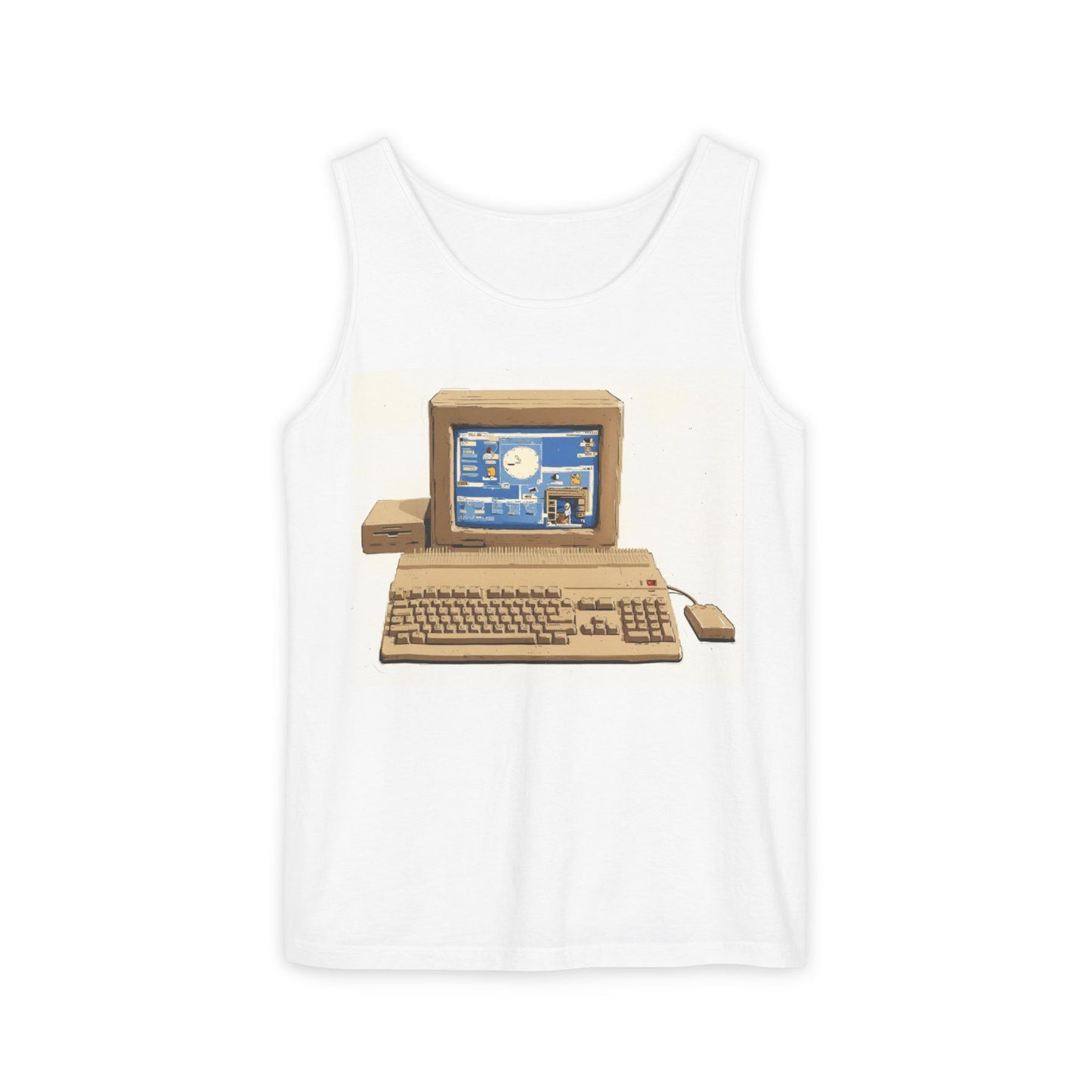 Classic Home Computer Tank Top | Unisex Retro Graphic Tee for Tech Lovers, Summer Fashion, Gift for Nerds, Festival Wear, 80s Style