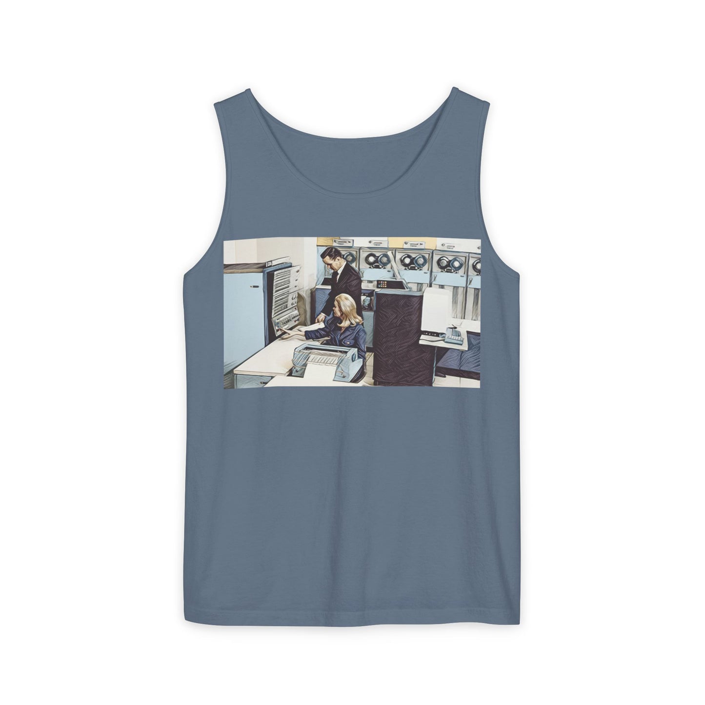Mainframe Inspired Tank Top | Unisex Retro Graphic Tee for Tech Lovers, Summer Fashion, Gift for Nerds, Festival Wear, 80s Style