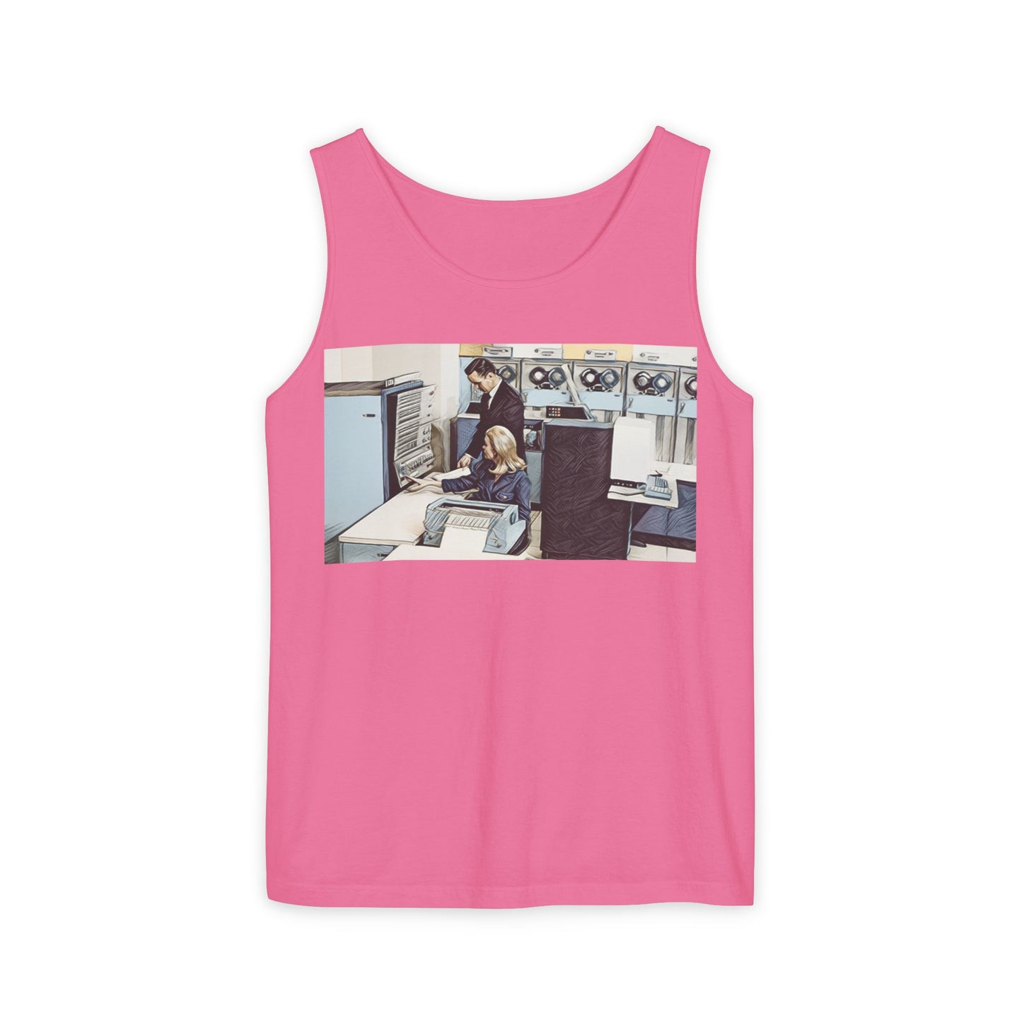 Mainframe Inspired Tank Top | Unisex Retro Graphic Tee for Tech Lovers, Summer Fashion, Gift for Nerds, Festival Wear, 80s Style