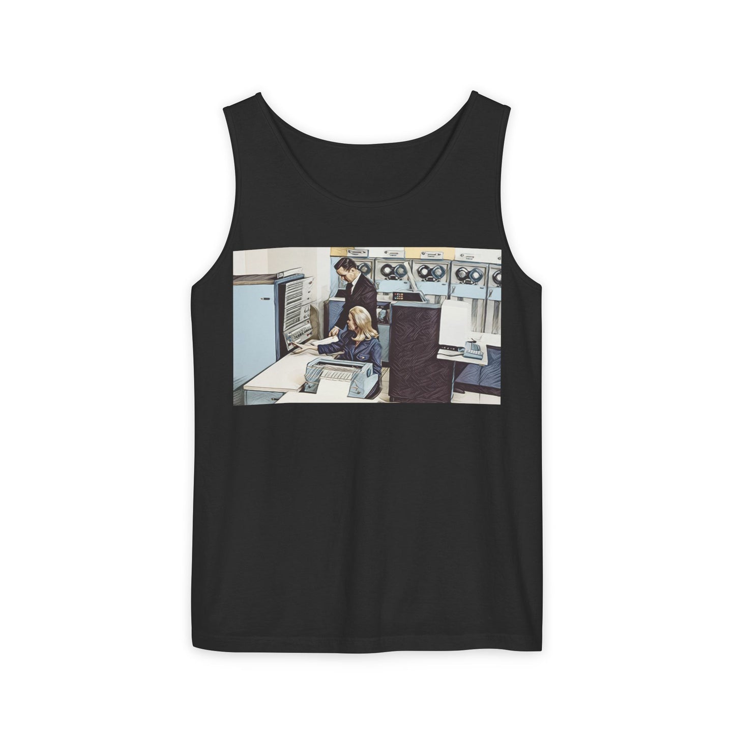 Mainframe Inspired Tank Top | Unisex Retro Graphic Tee for Tech Lovers, Summer Fashion, Gift for Nerds, Festival Wear, 80s Style