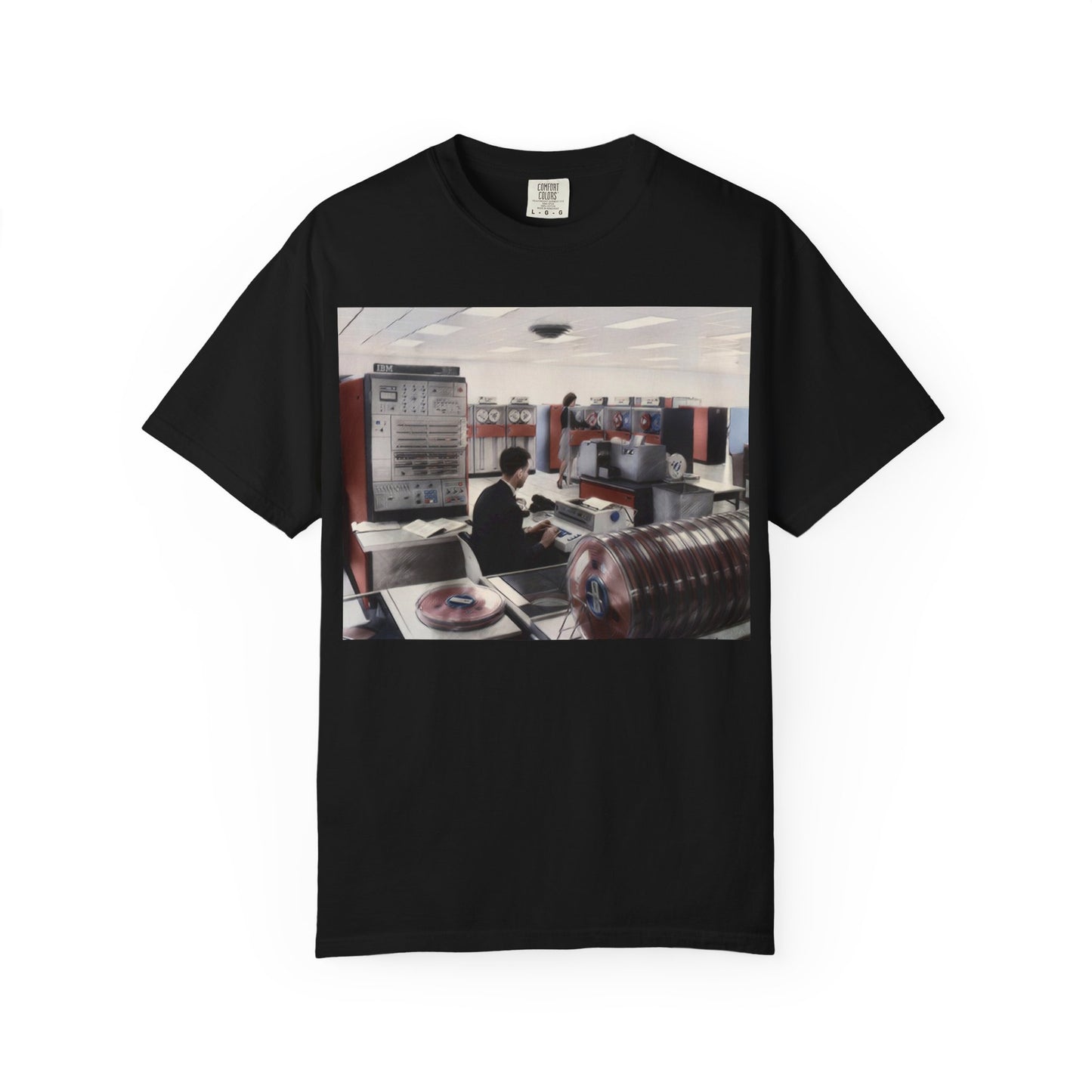Classic Mainframe Computer T-Shirt - Ink Art Color