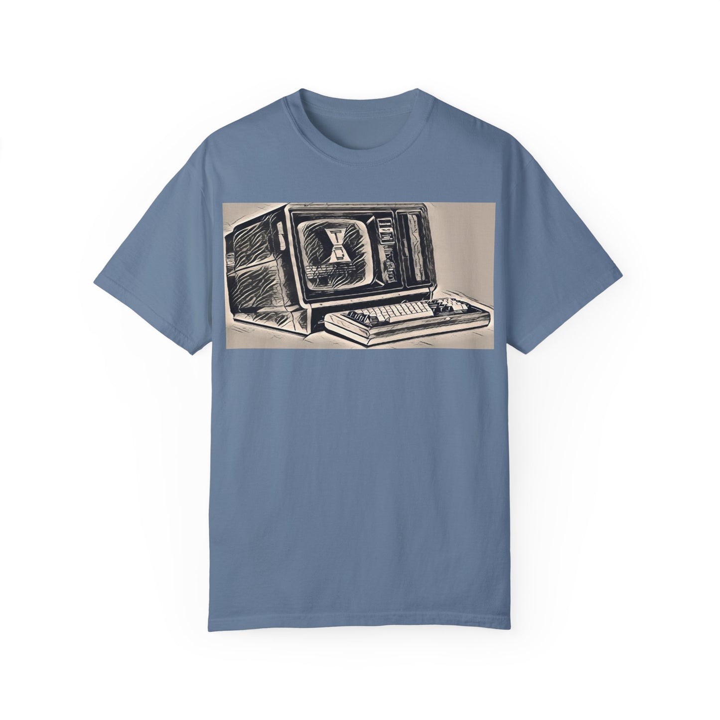 Classic Business Machine With Floppy Disk Bay T-Shirt - Ink Art Monochrome
